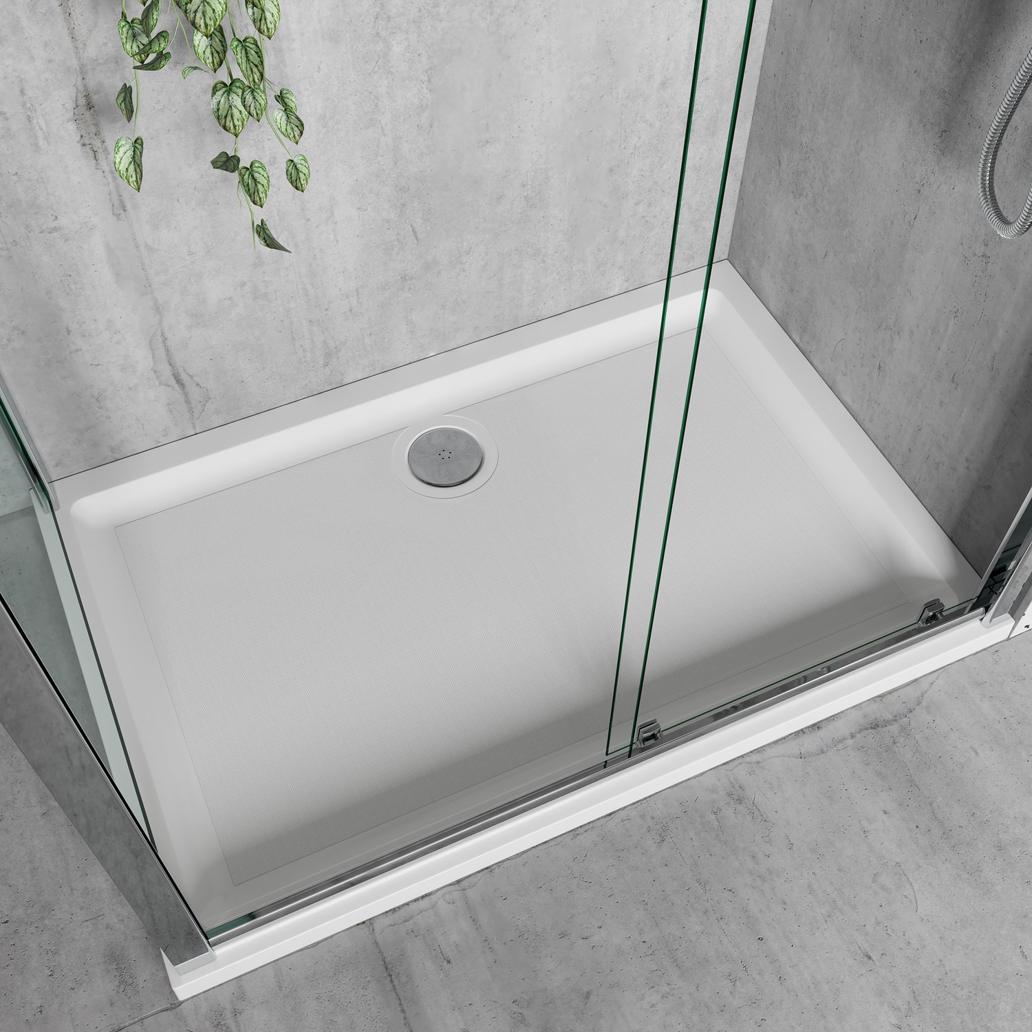 Harbour Anti Slip Gel Coated Stone Resin Rectangular Shower Tray - 14 Sizes