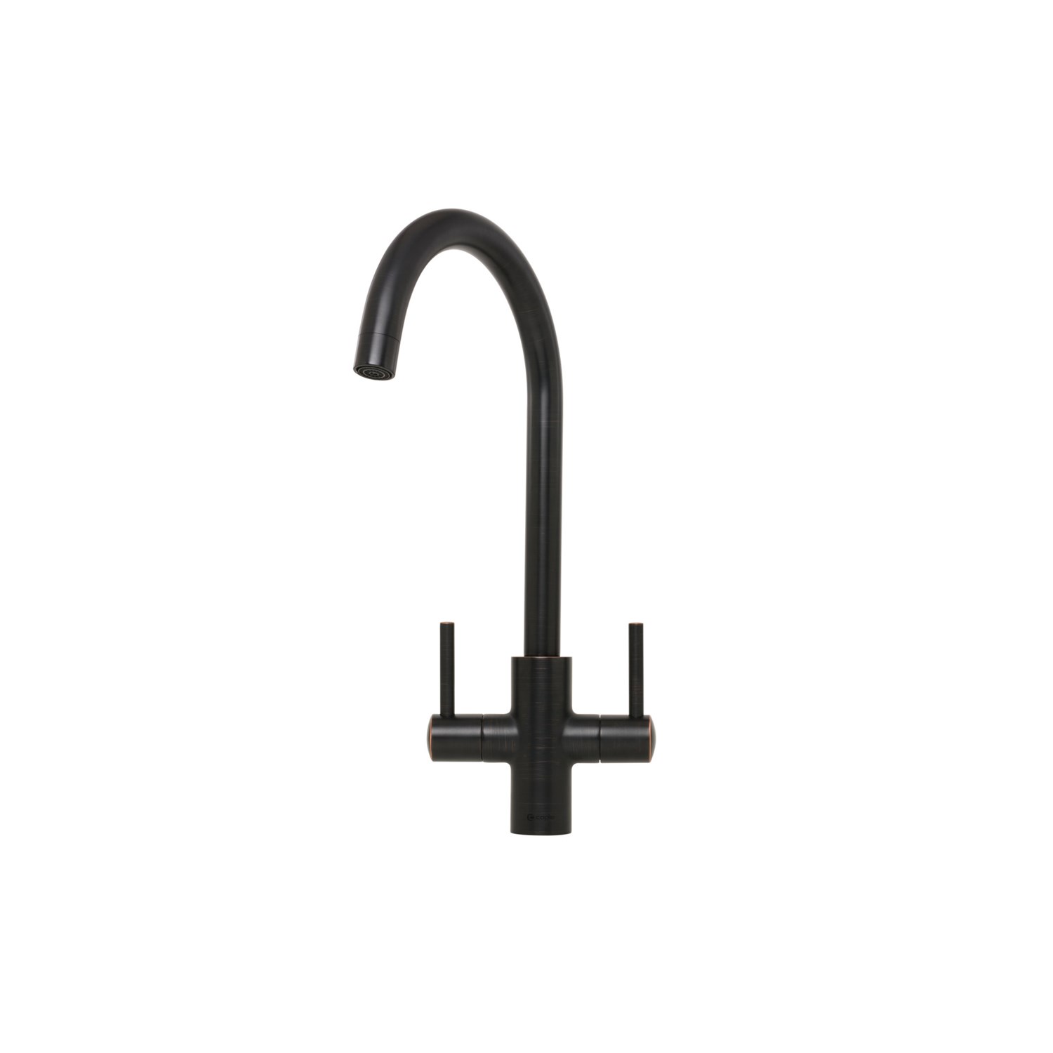 Caple Lamar Twin Lever Mono Kitchen Mixer - Blackened Copper