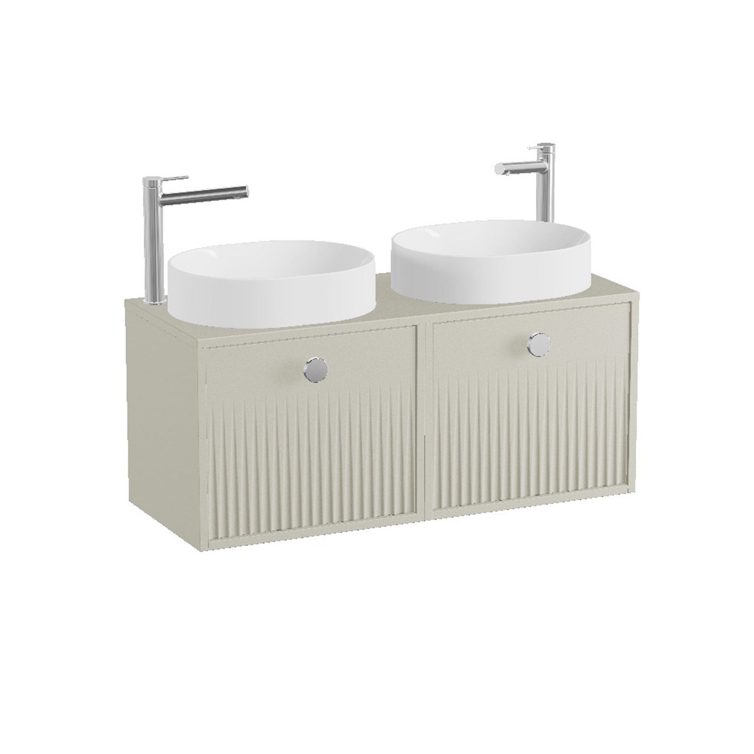 Vado Safari 1000mm Fluted Wall Hung Vanity Unit & Worktop