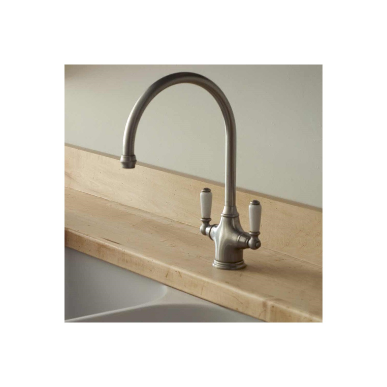 Perrin & Rowe Phoenician Mono Sink Mixer with Porcelain Lever Handles