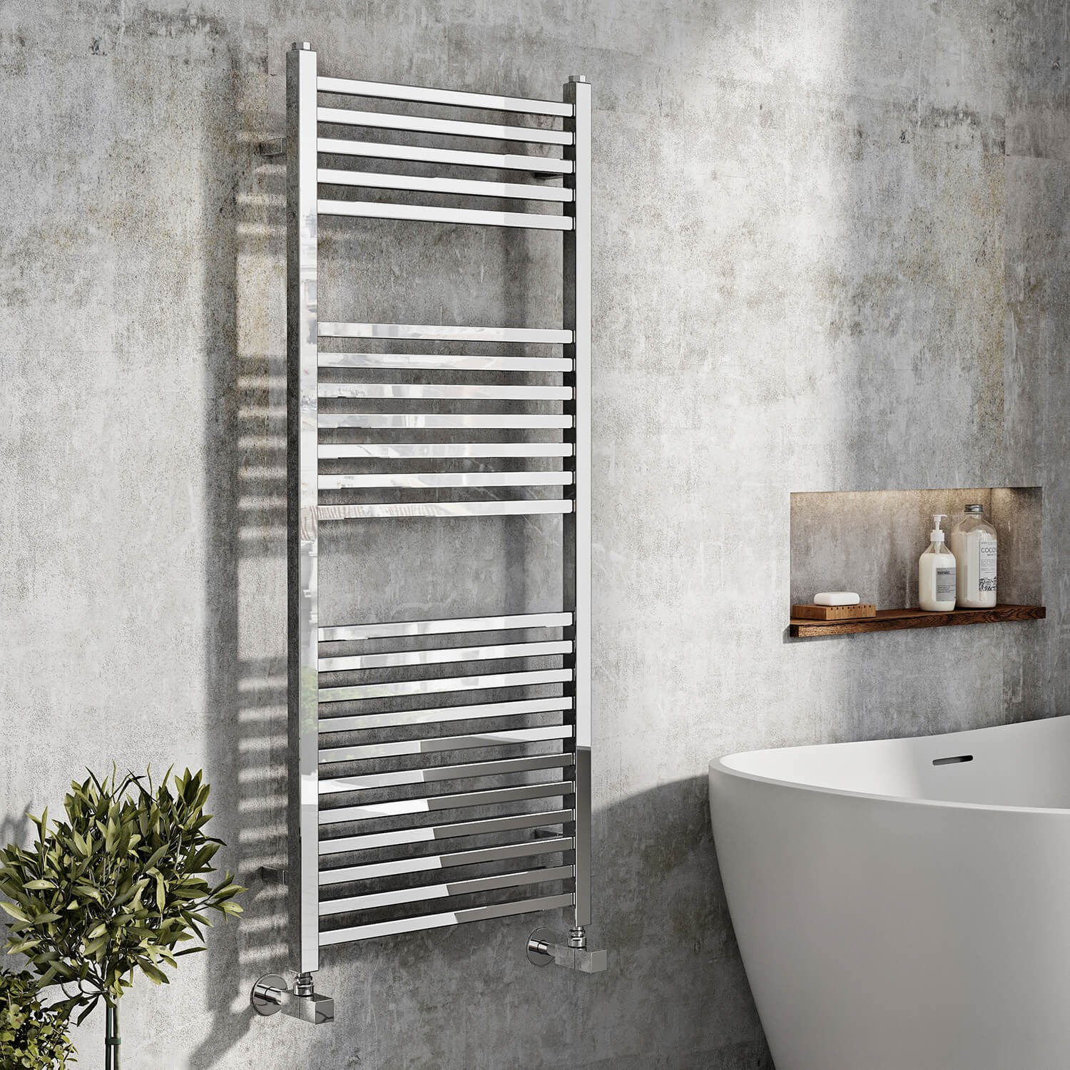 Toasty Oren Chrome Heated Towel Rail