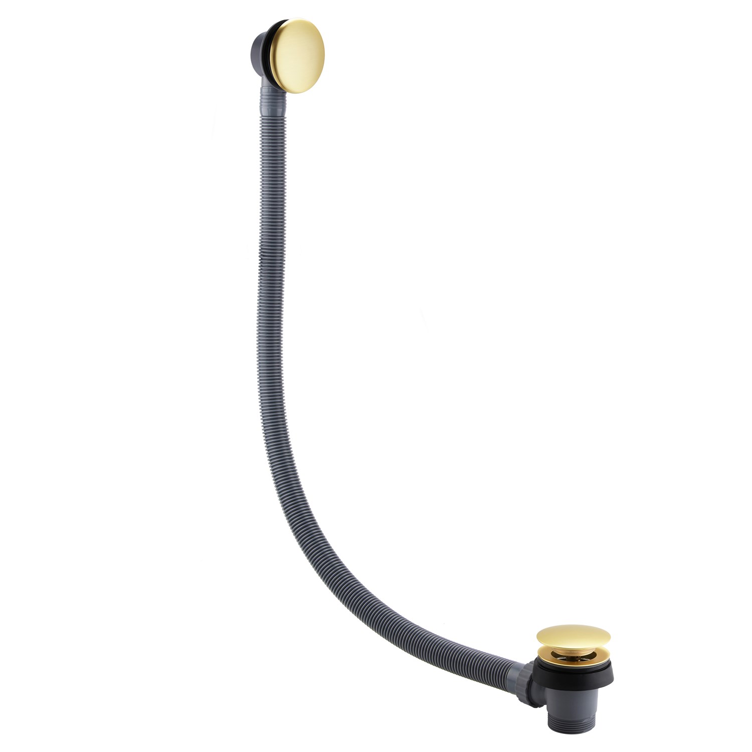 Harbour Clarity Brushed Brass Easy Clean Clicker Bath Waste