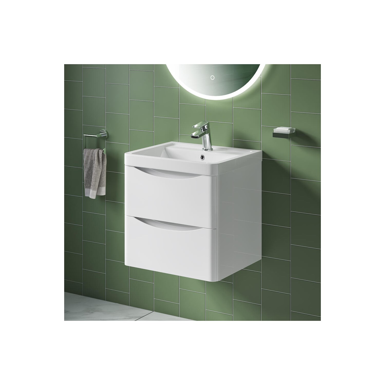 Harbour Clarity 500mm Wall Mounted Vanity Unit & Basin