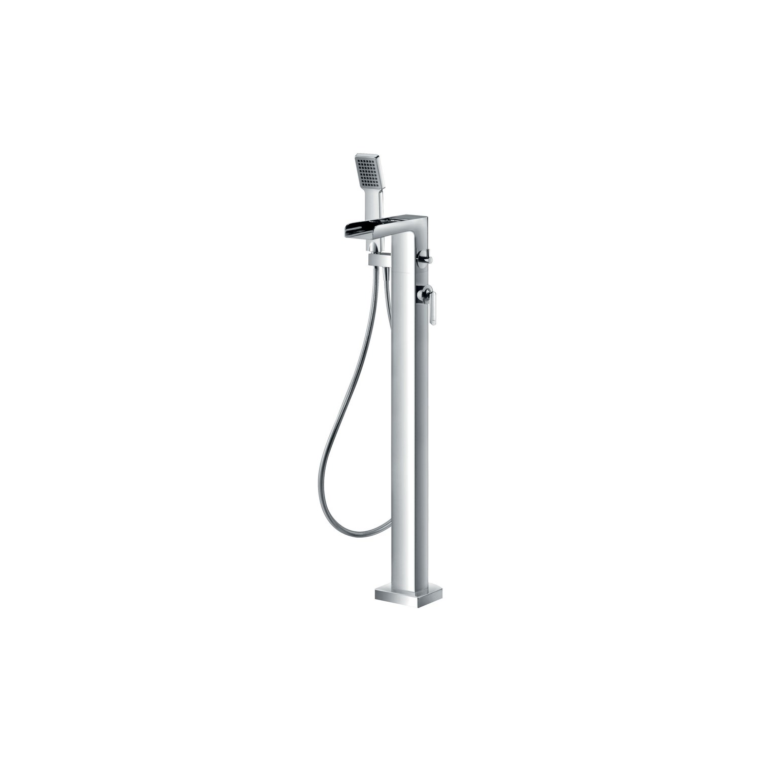Flova Cascade Floor Standing Waterfall Bath Shower Mixer with Handset Kit