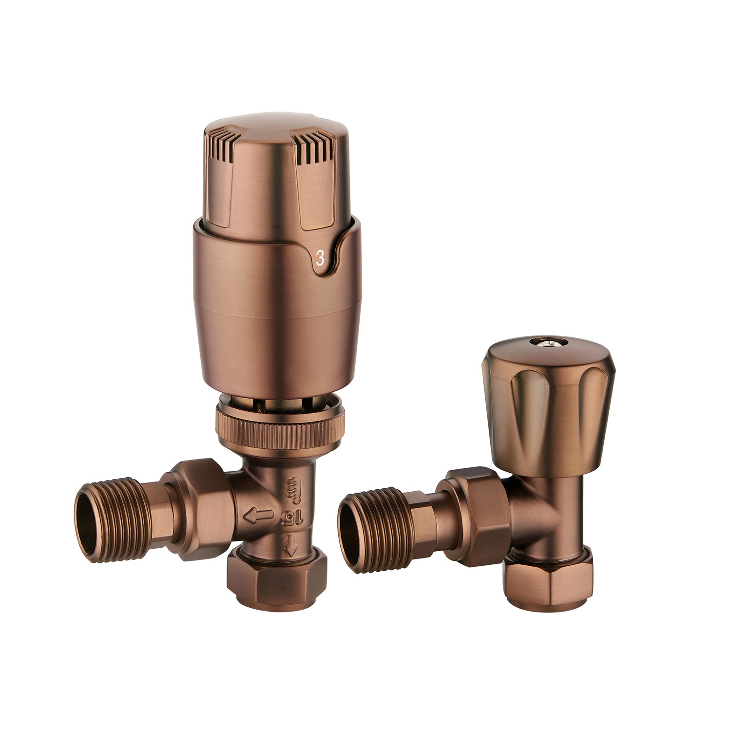 Toasty Brushed Bronze Modern Thermostatic Radiator Valve