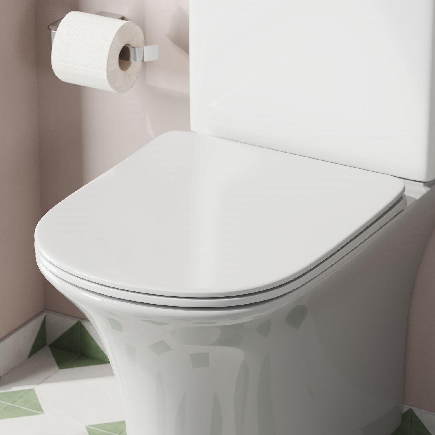 Drench Soft Close Round Slimline Toilet Seat With Quick Release Hinges
