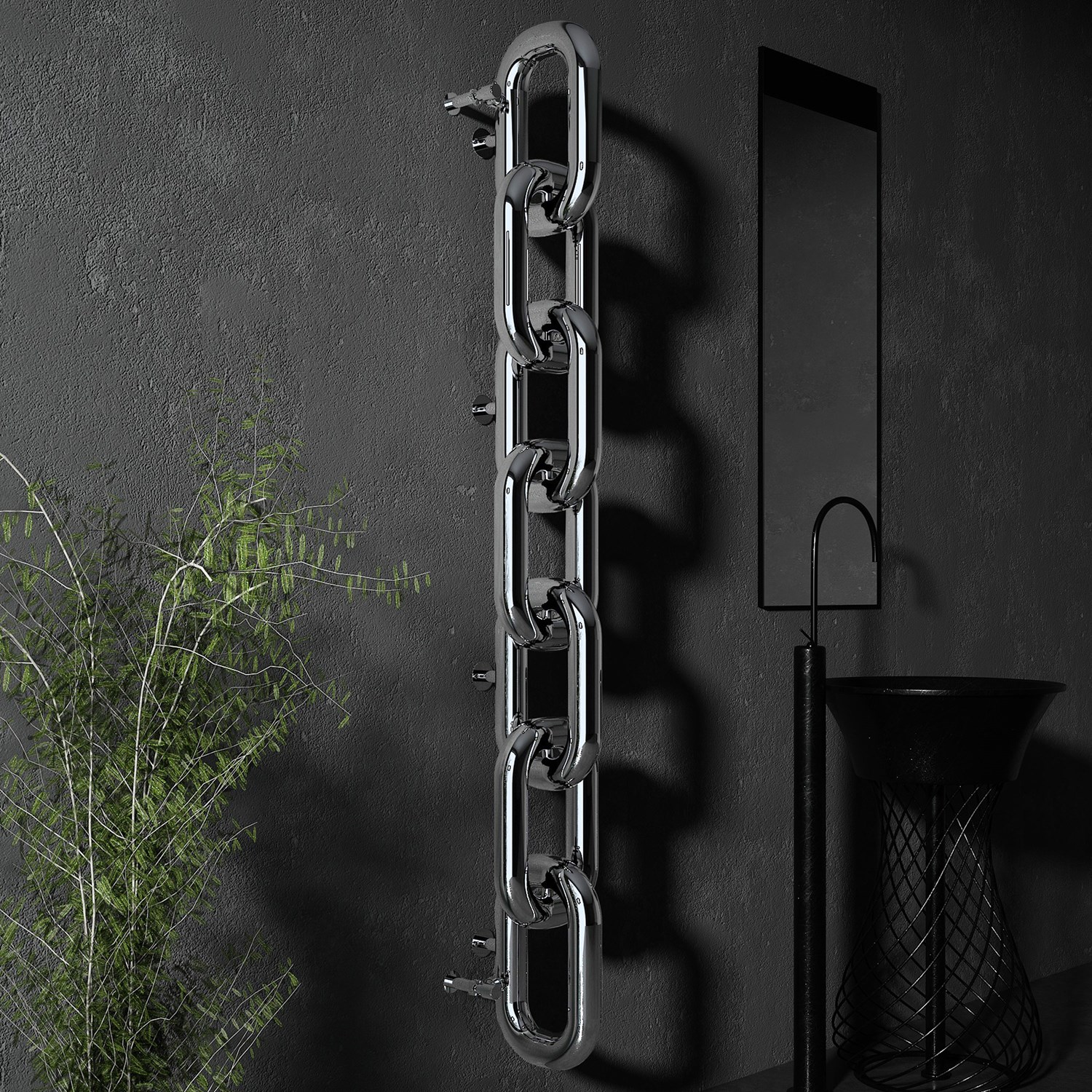 Carisa Link Vertical Stainless Steel Designer Radiator