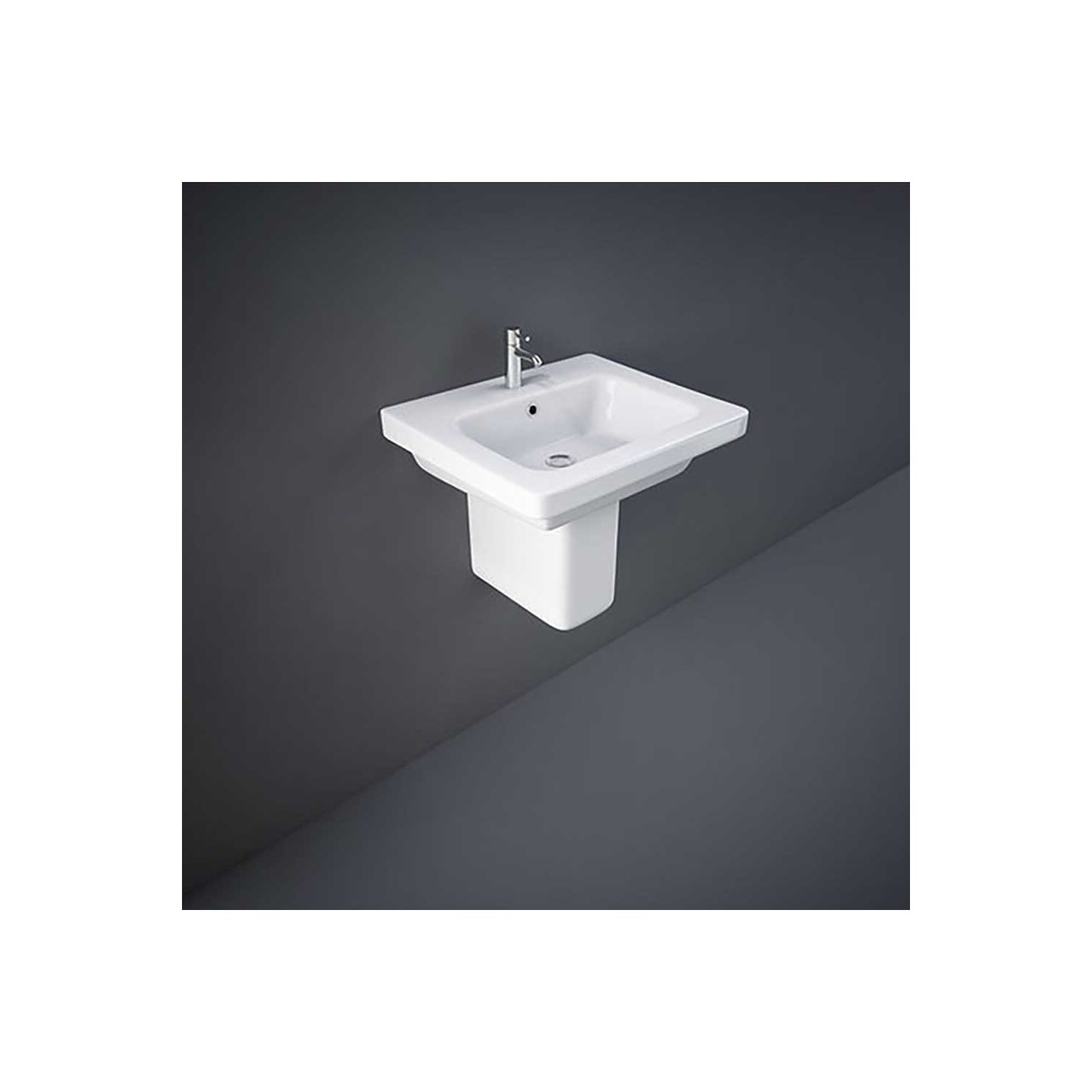 RAK Resort 1 Tap Hole Basin & Semi Pedestal