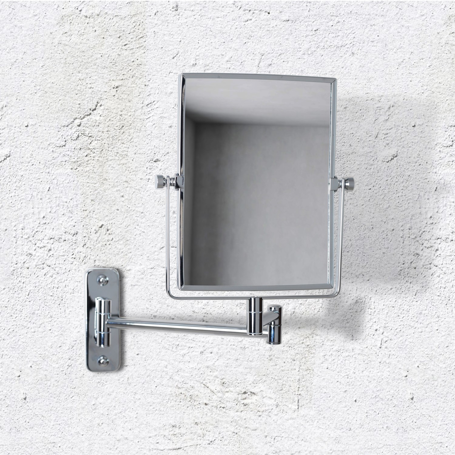 Addison Reversible Rectangular Magnifying Chrome Mirror 150 x 200mm