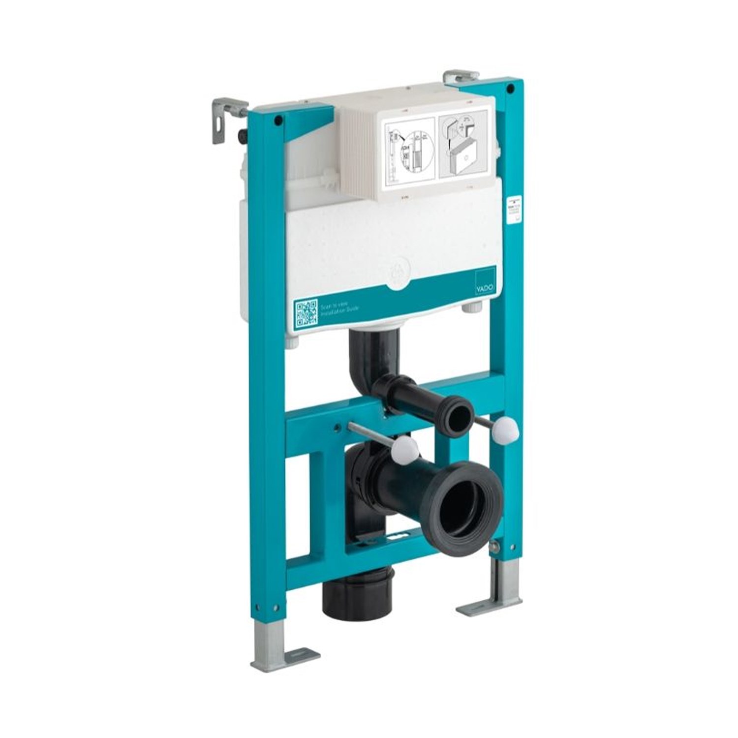 Vado Short 835mm Frame & Cistern with Adjustable Height
