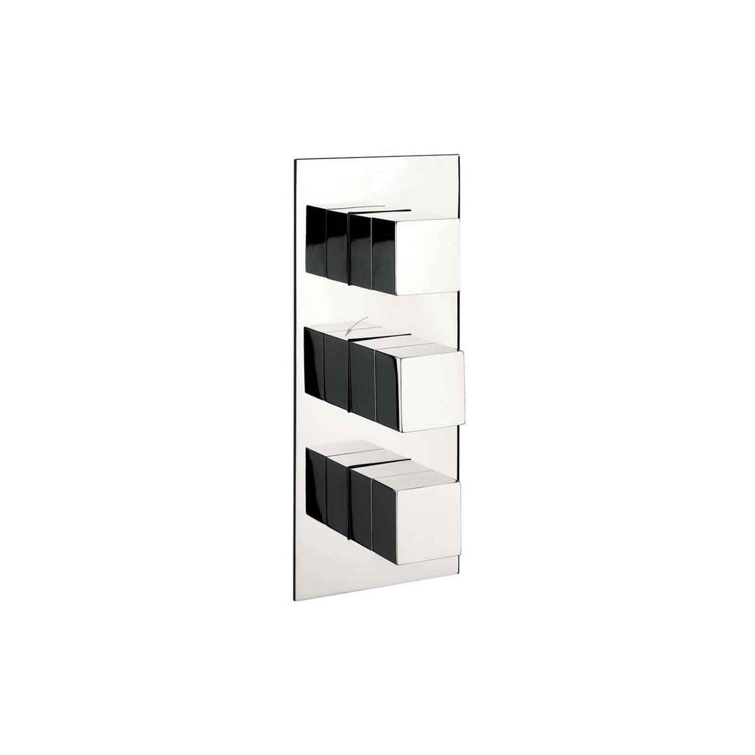 Crosswater Water Square 2 Outlet Concealed Thermostatic Shower Valve