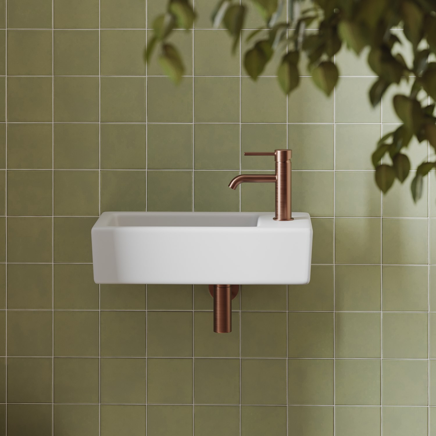 Daisy Matt White Wall Hung Cloakroom Basin - 450 x 245mm