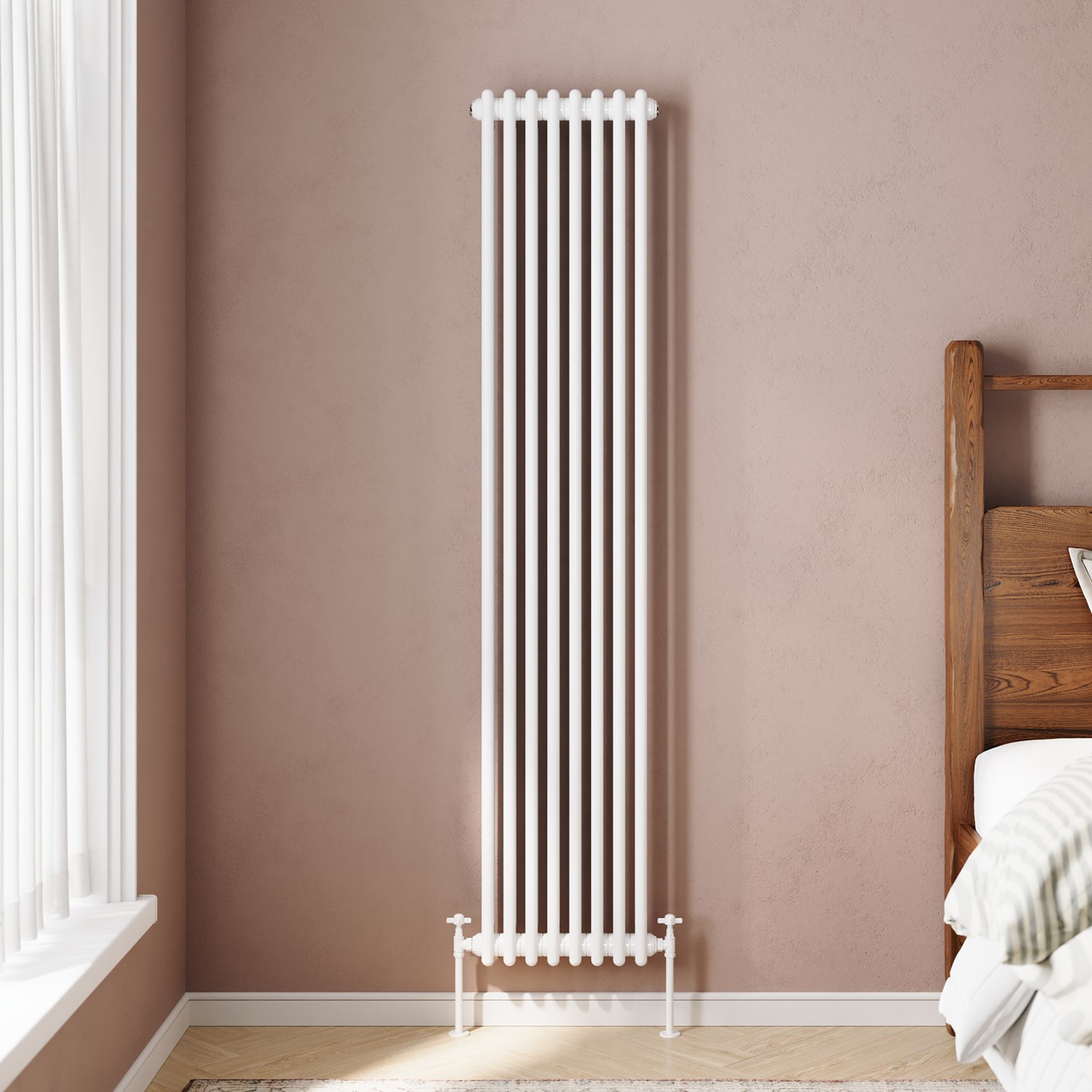 Toasty Ardleigh White Vertical Column Radiator