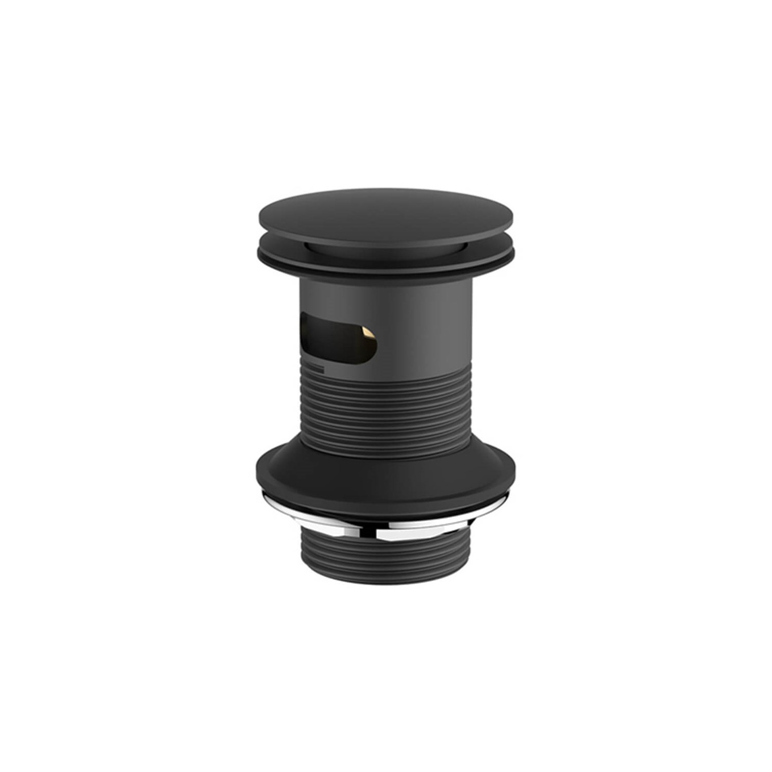 Britton Bathrooms Slotted Basin Waste - Matt Black