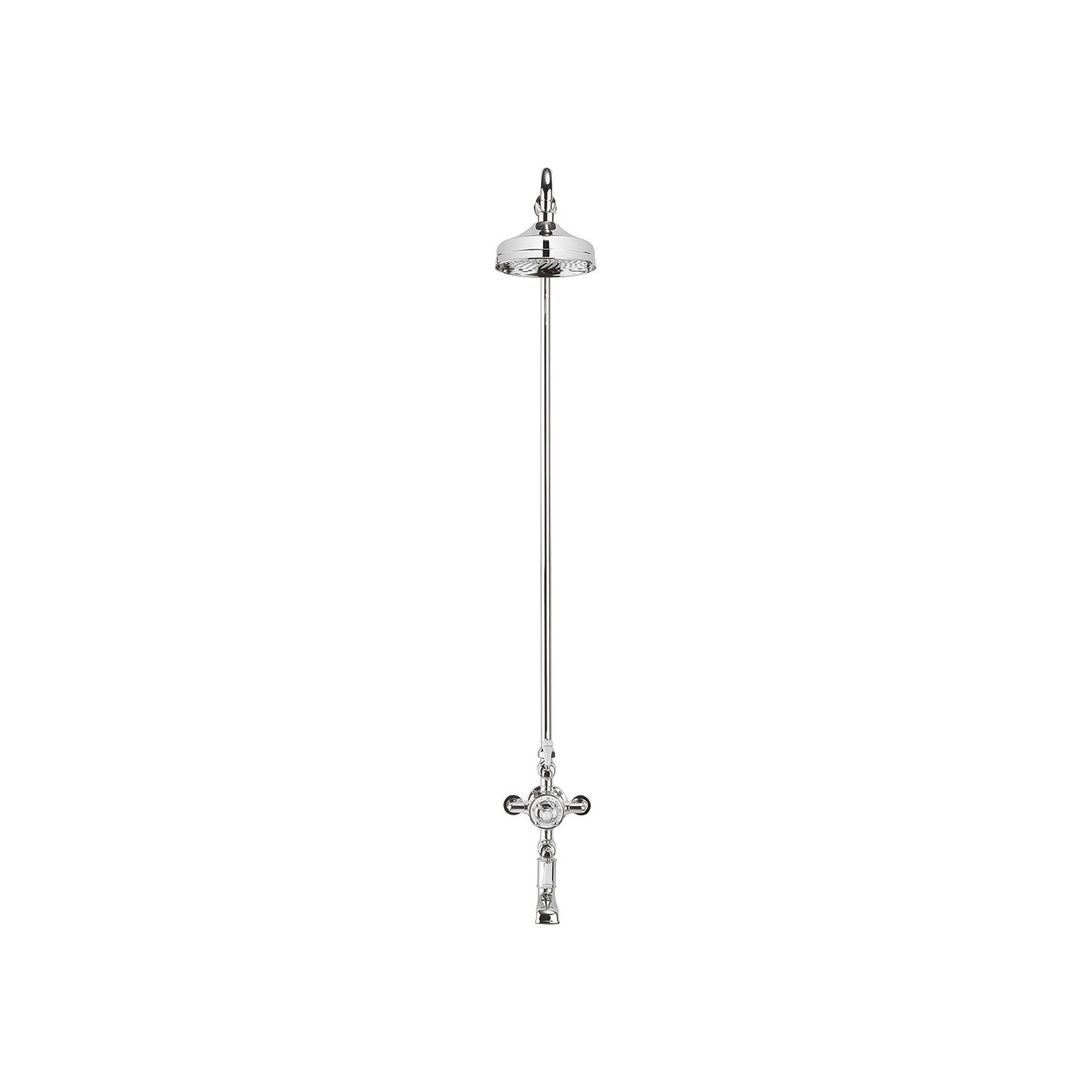 Crosswater Belgravia Exposed Thermostatic Shower Valve with Fixed Shower Head and Bath