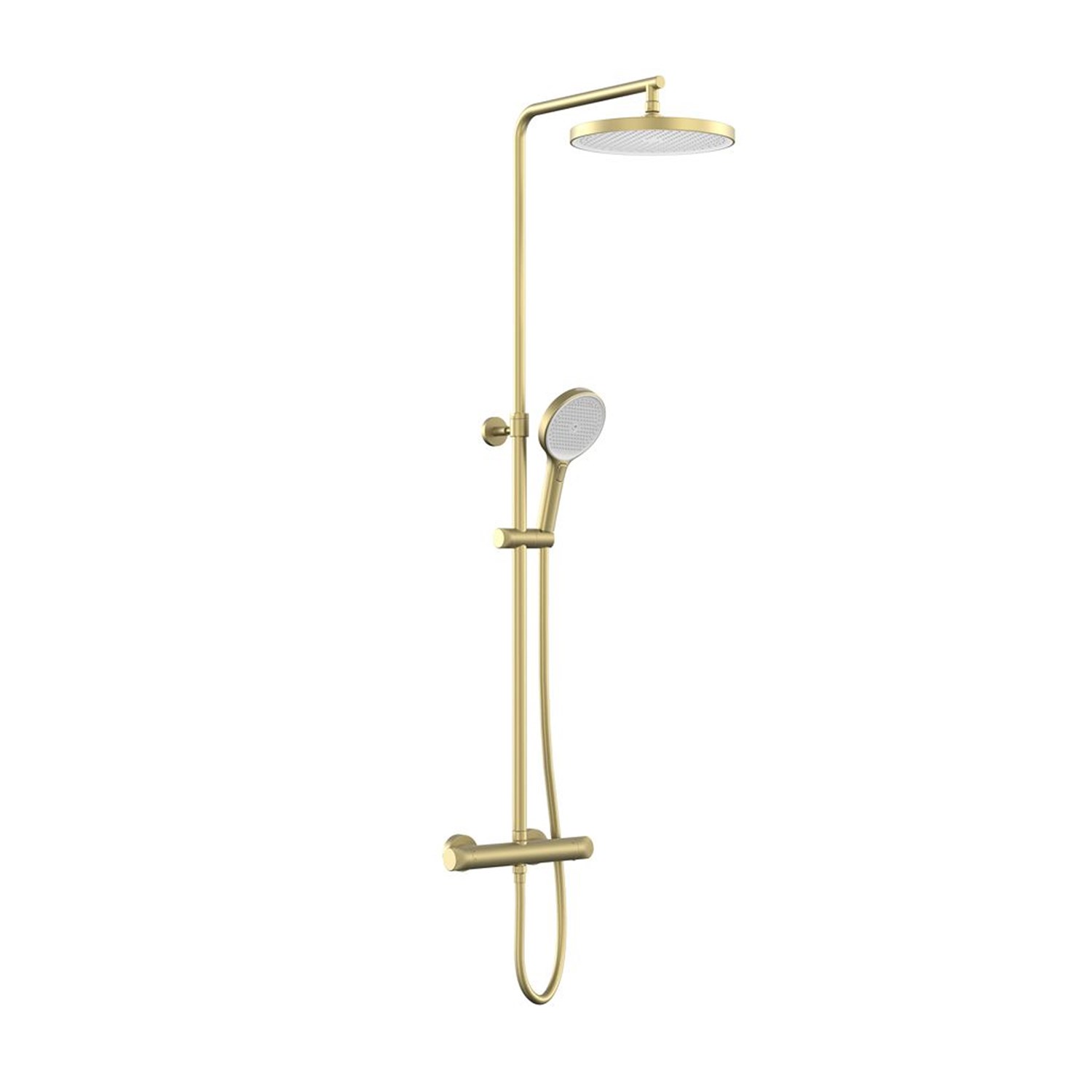 Vado Safari Leverless Exposed Thermostatic Rigid Riser Shower with Multi Function Handset