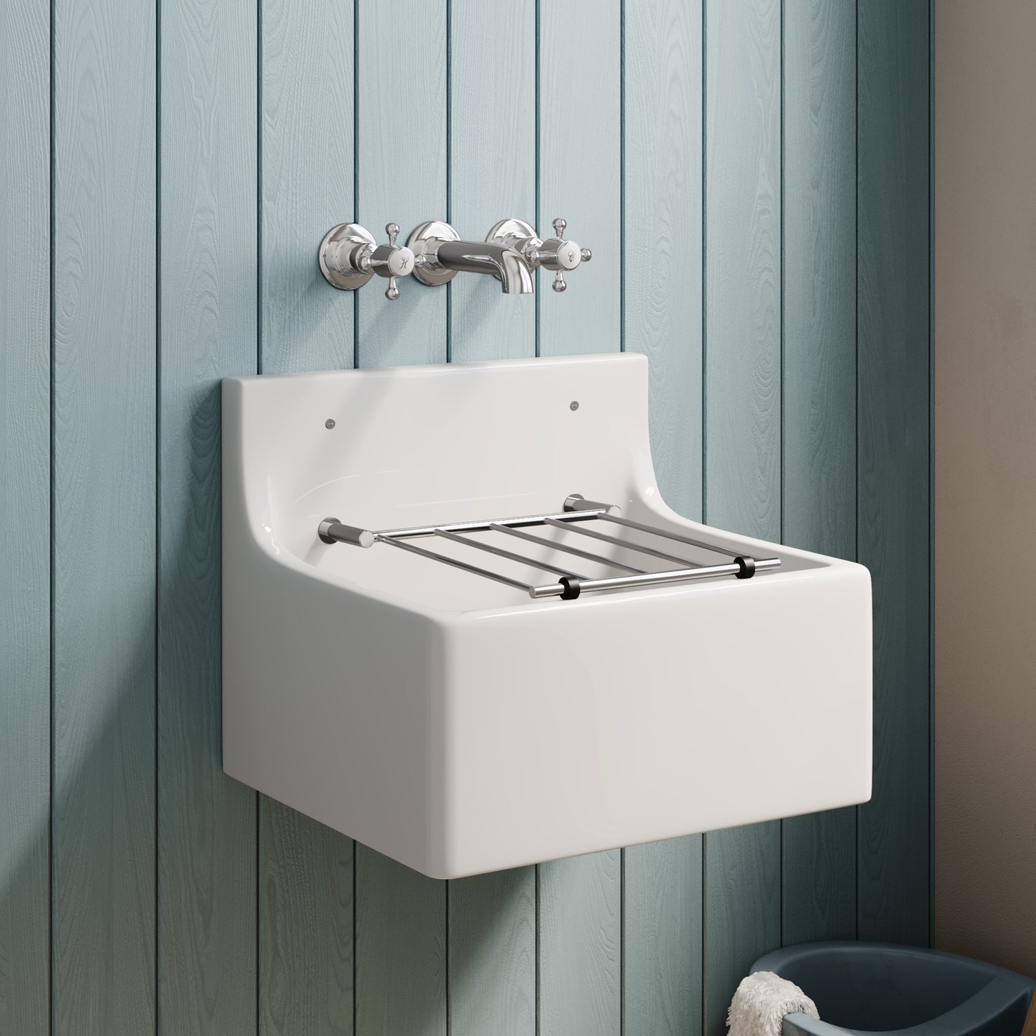 Butler Sink Clean Butler & Rose Ceramic Fireclay Cleaner Sink - 455 x 396mm | Tap Warehouse