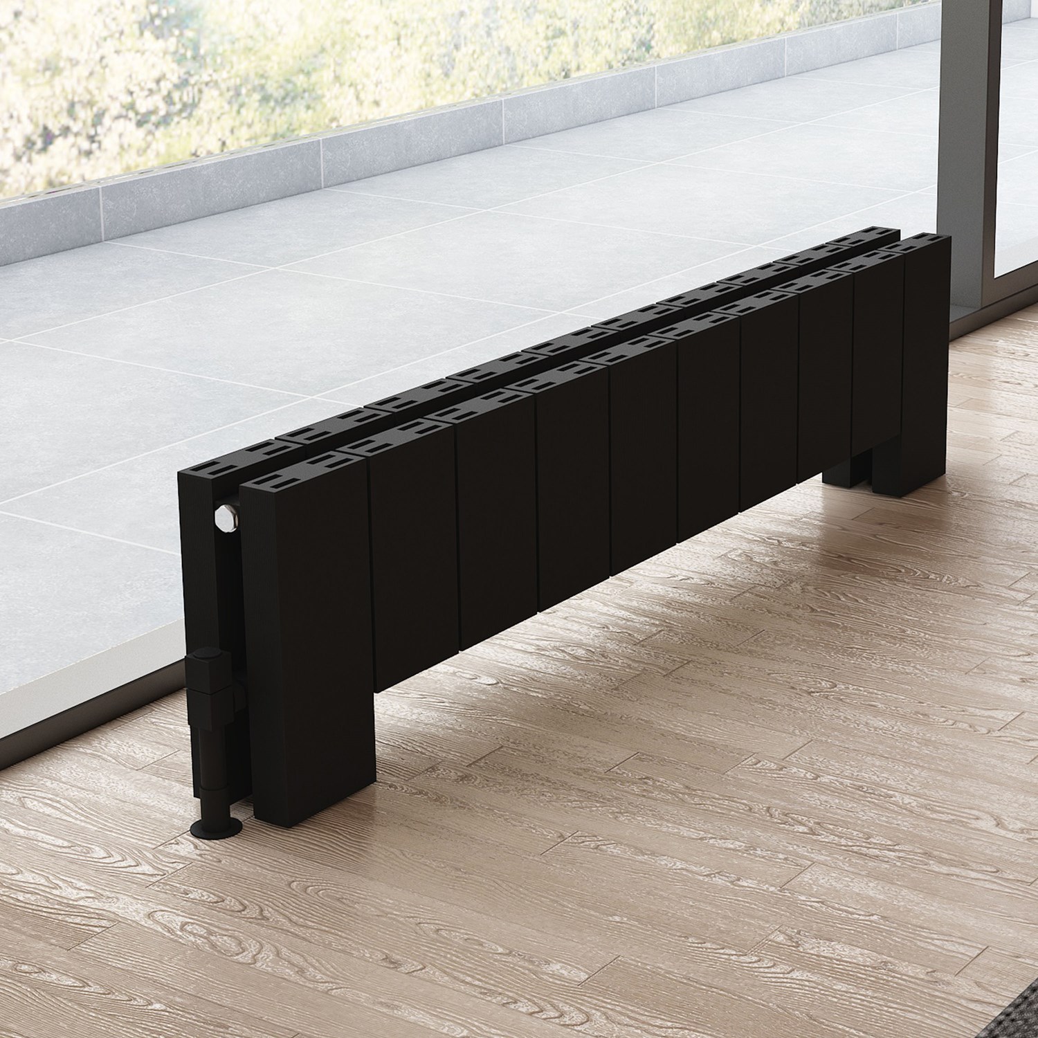Carisa Elvino Floorstanding Panel Designer Aluminium Radiator | Tap ...
