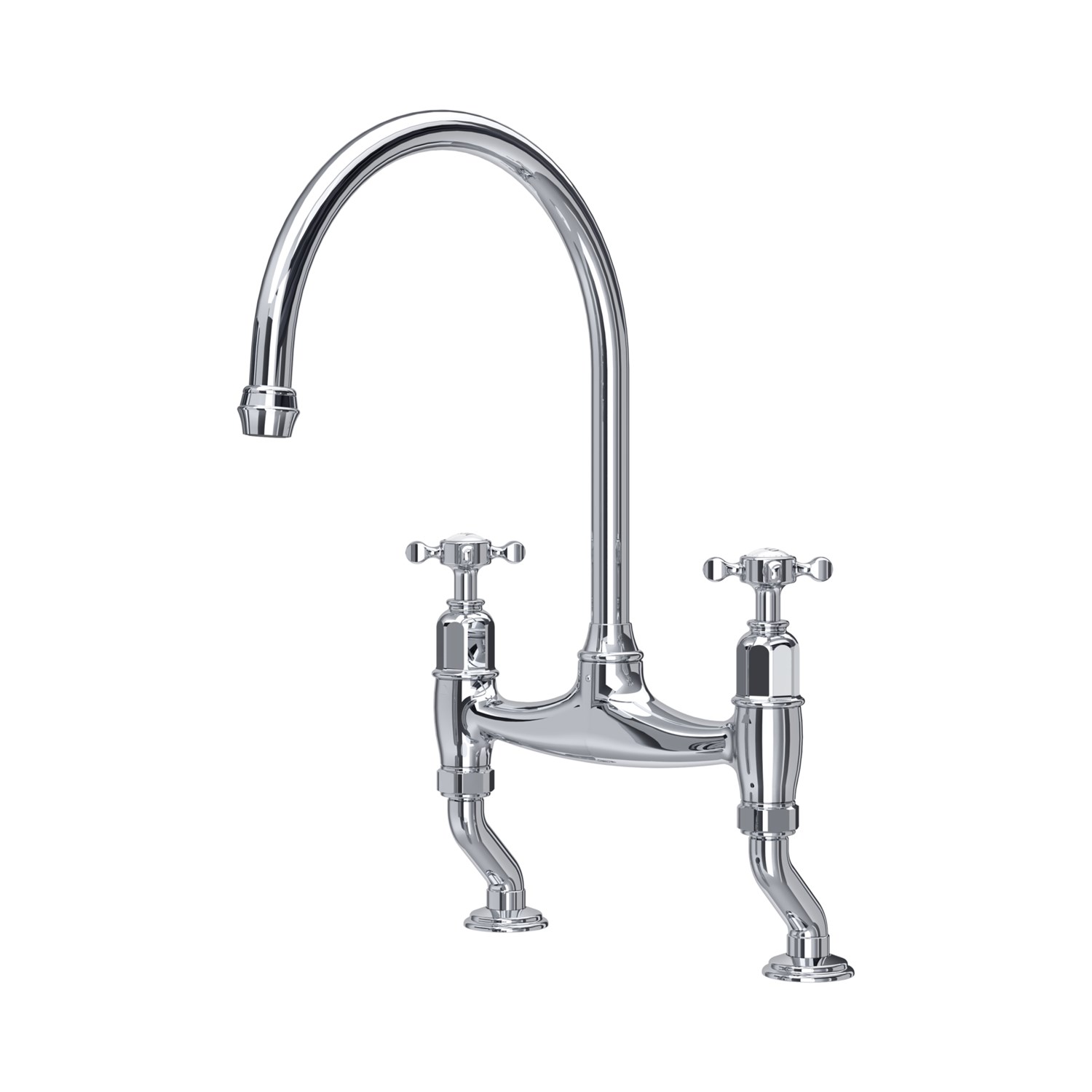 Perrin & Rowe Ionian Crosshead 2 Hole Bridge Sink Mixer