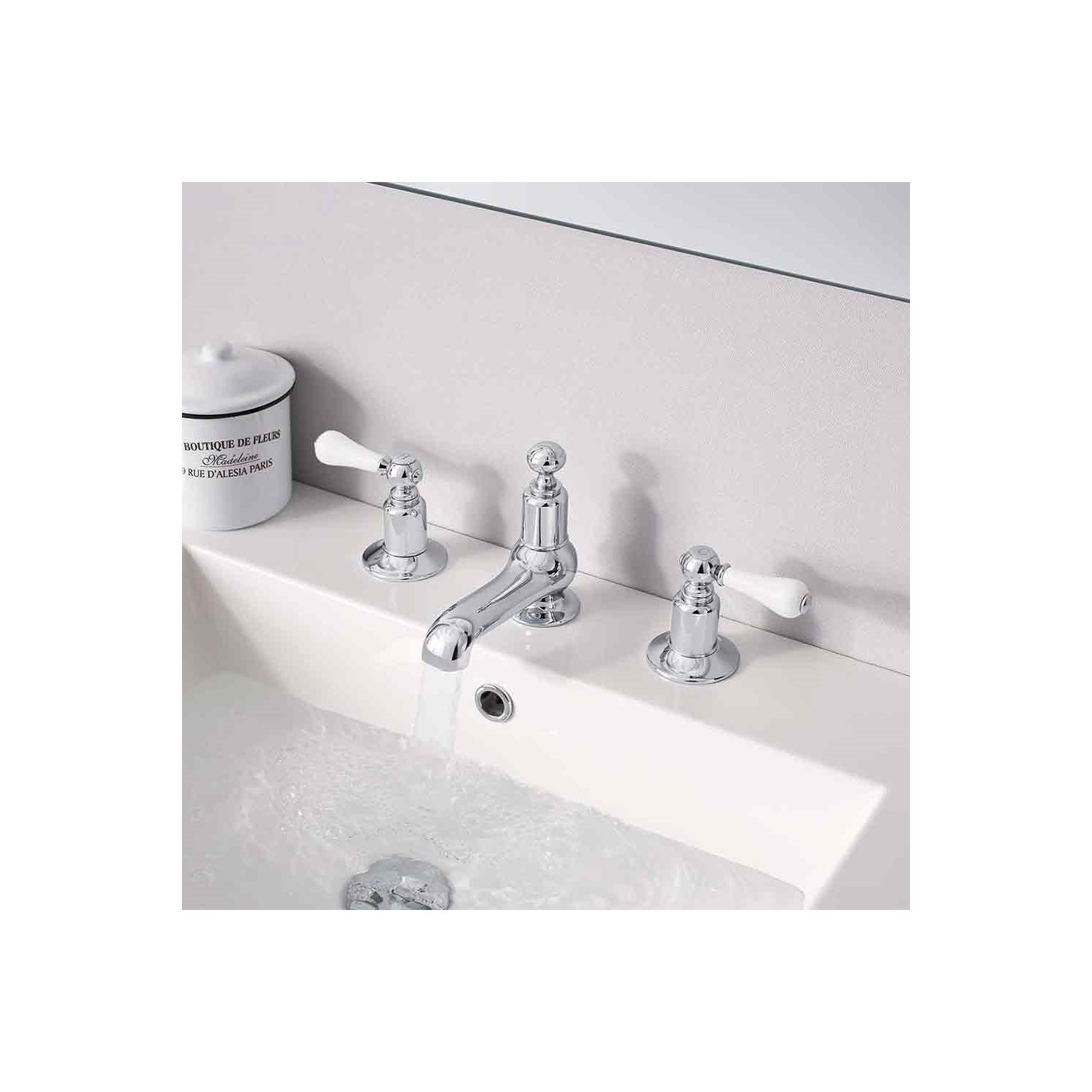 Belgravia Lever 3 Hole Basin Mixer Pop Up Waste