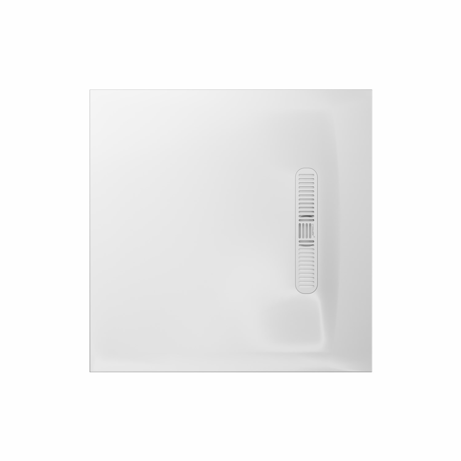 Crosswater Vito 25mm Dolomite Stone Resin Square Shower Tray with Linear Waste Cover