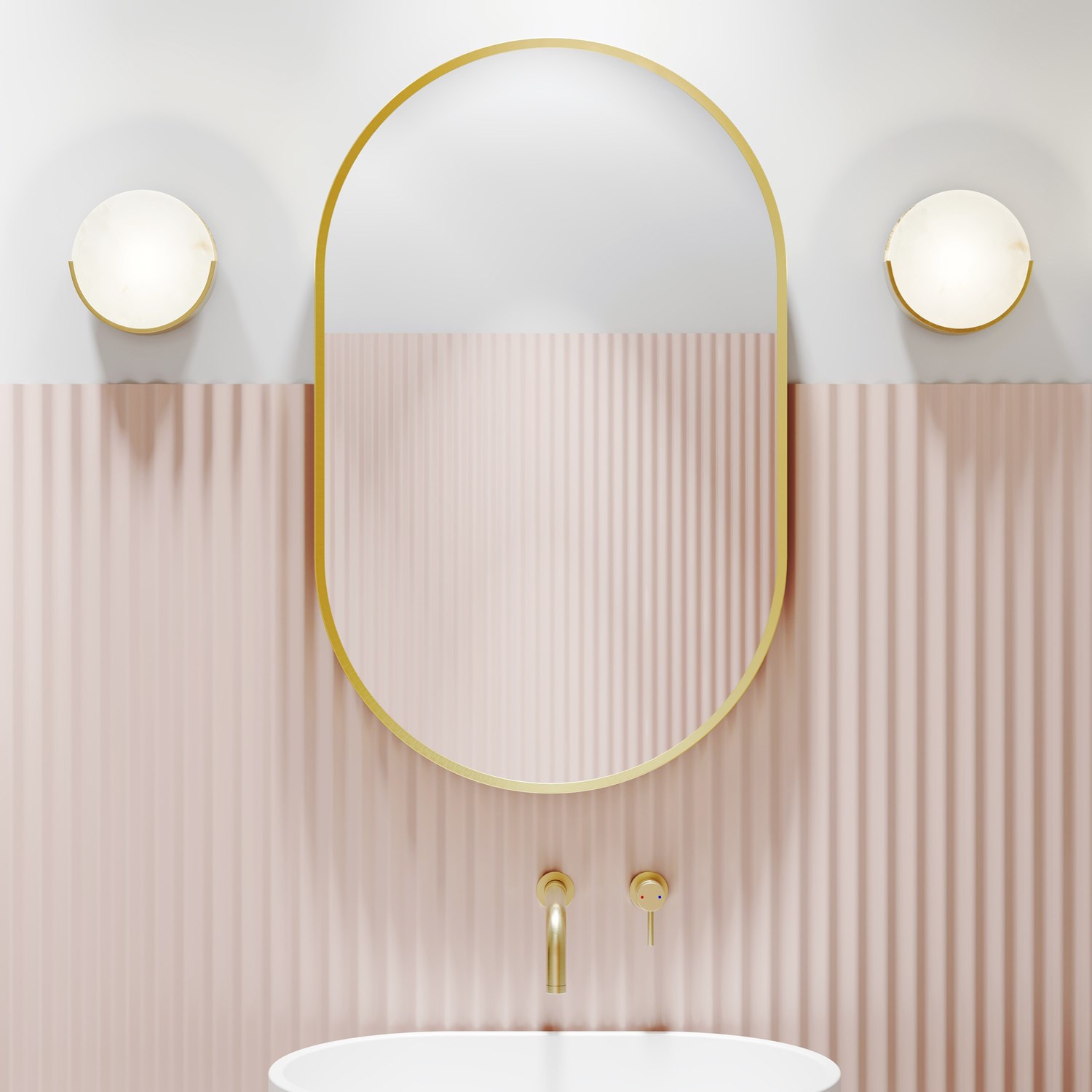 Billy Oval Framed Mirror - 500 x 800mm