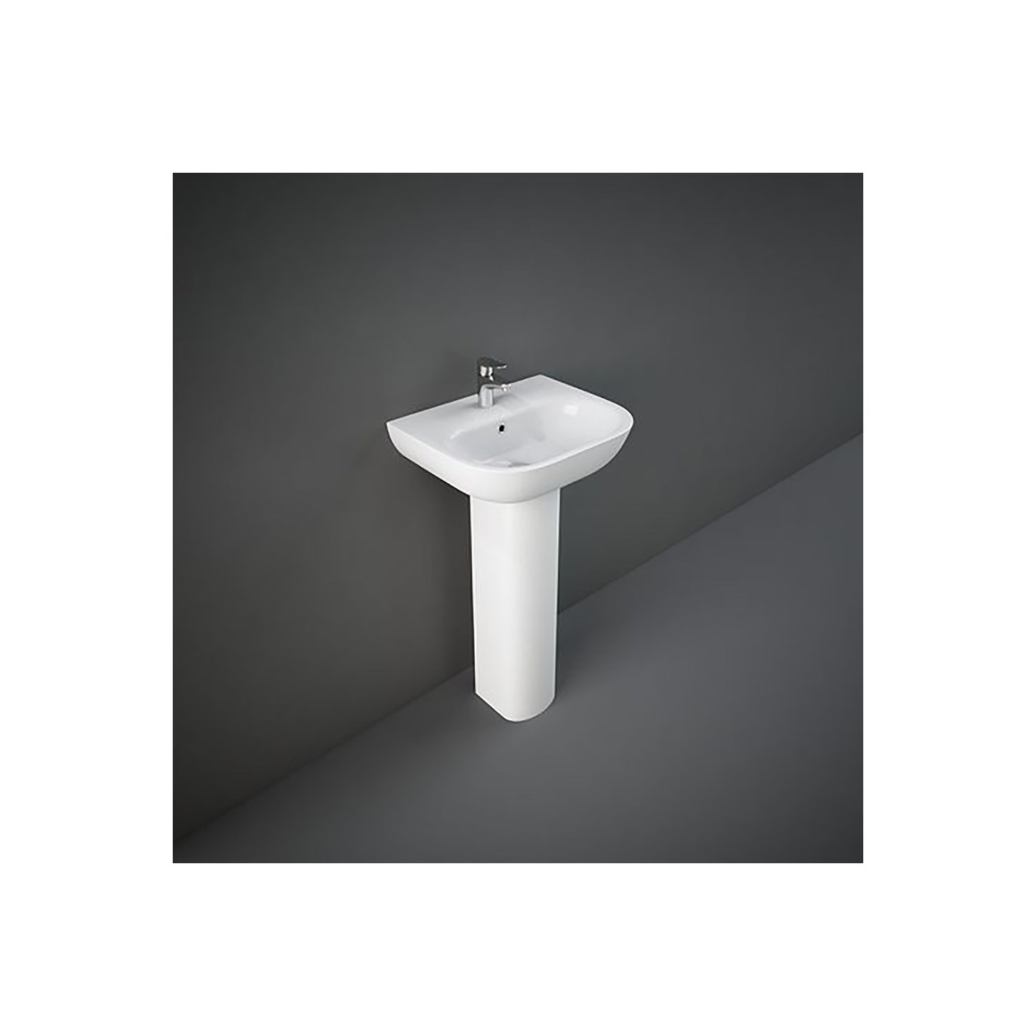 Tonique 450mm 1 Tap Hole Basin Full Pedestal