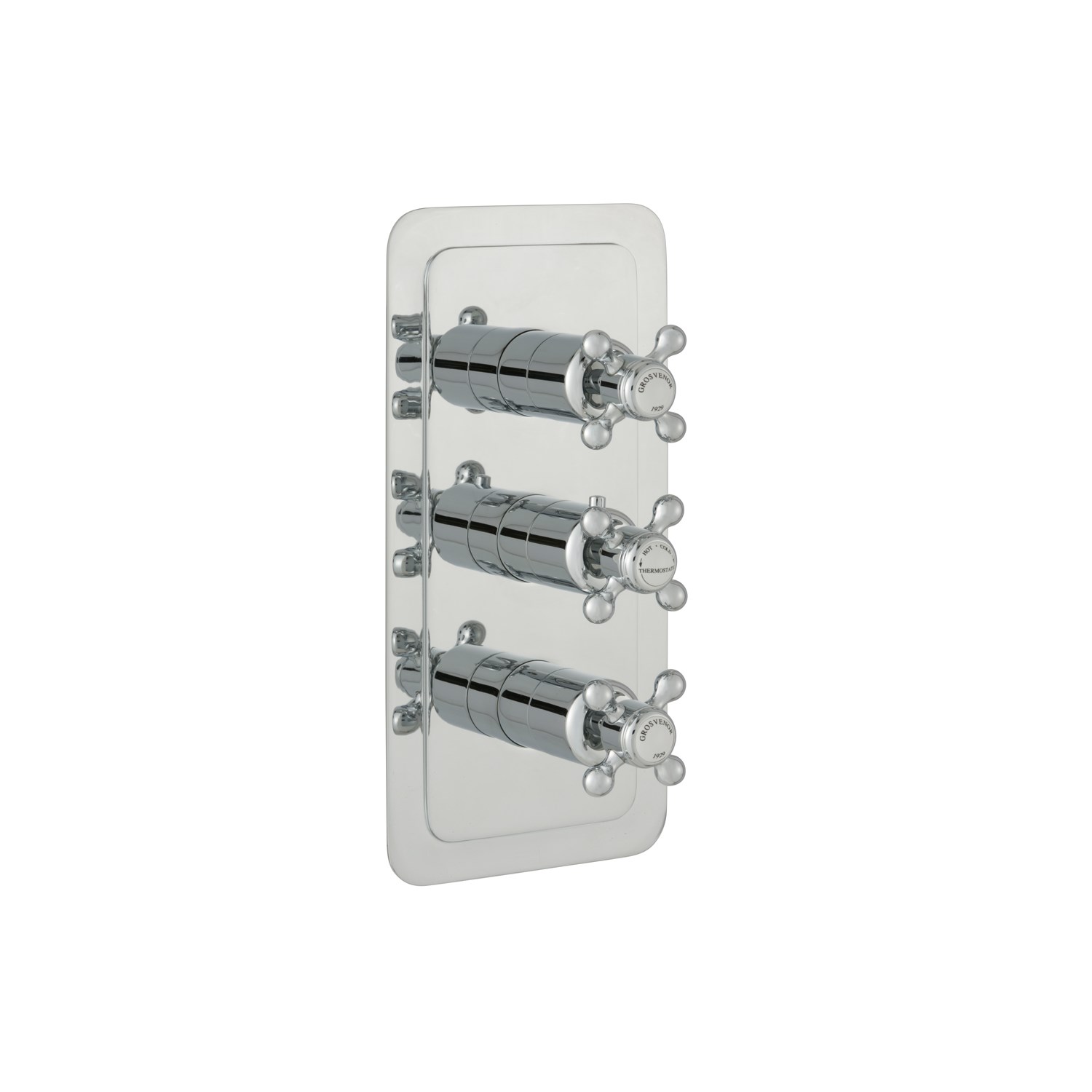 JTP Grosvenor Cross Vertical Concealed 3 Outlet Shower Valve