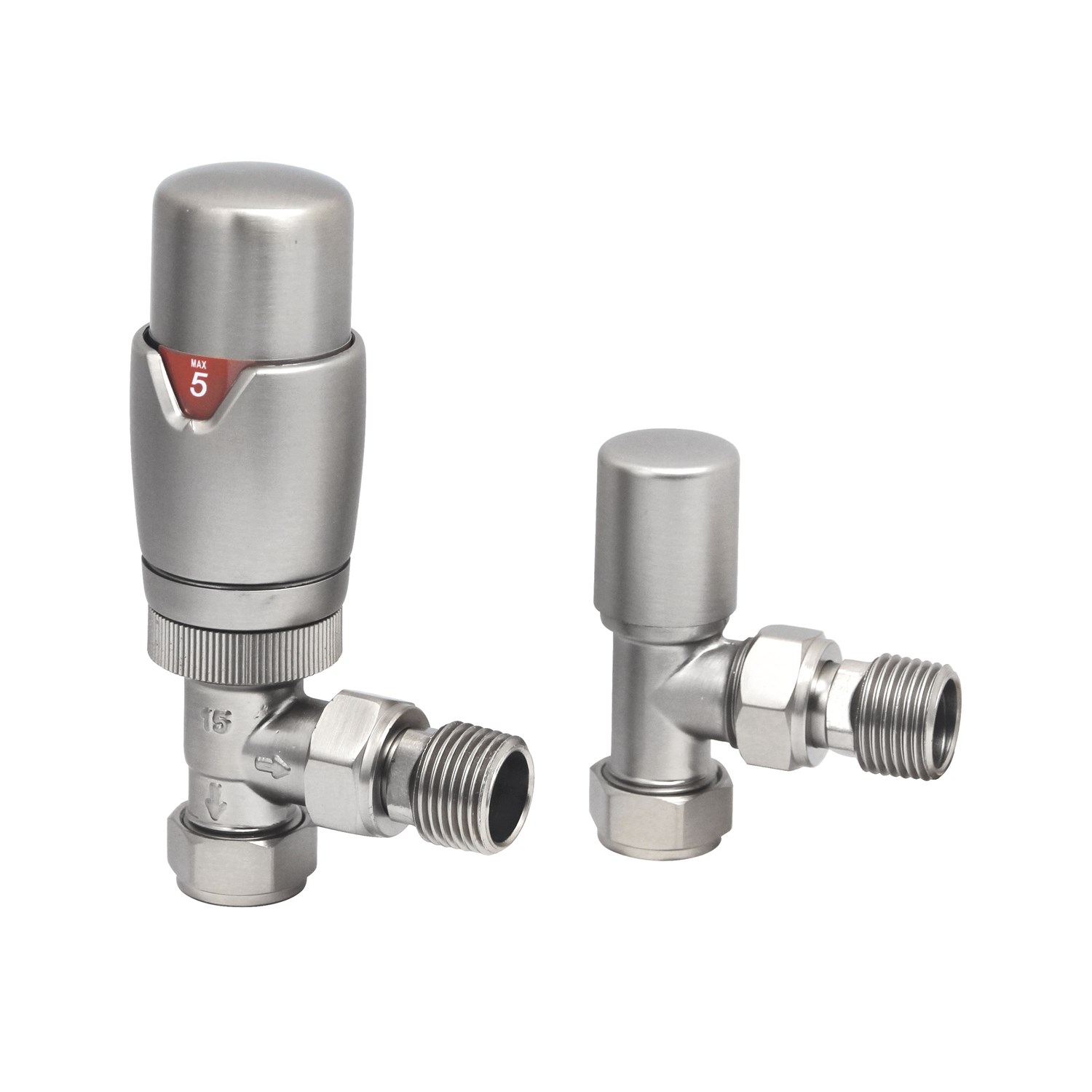 Sticky Radiator Valve Toasty Brushed Nickel Thermostatic Radiator Valve | Tap Warehouse