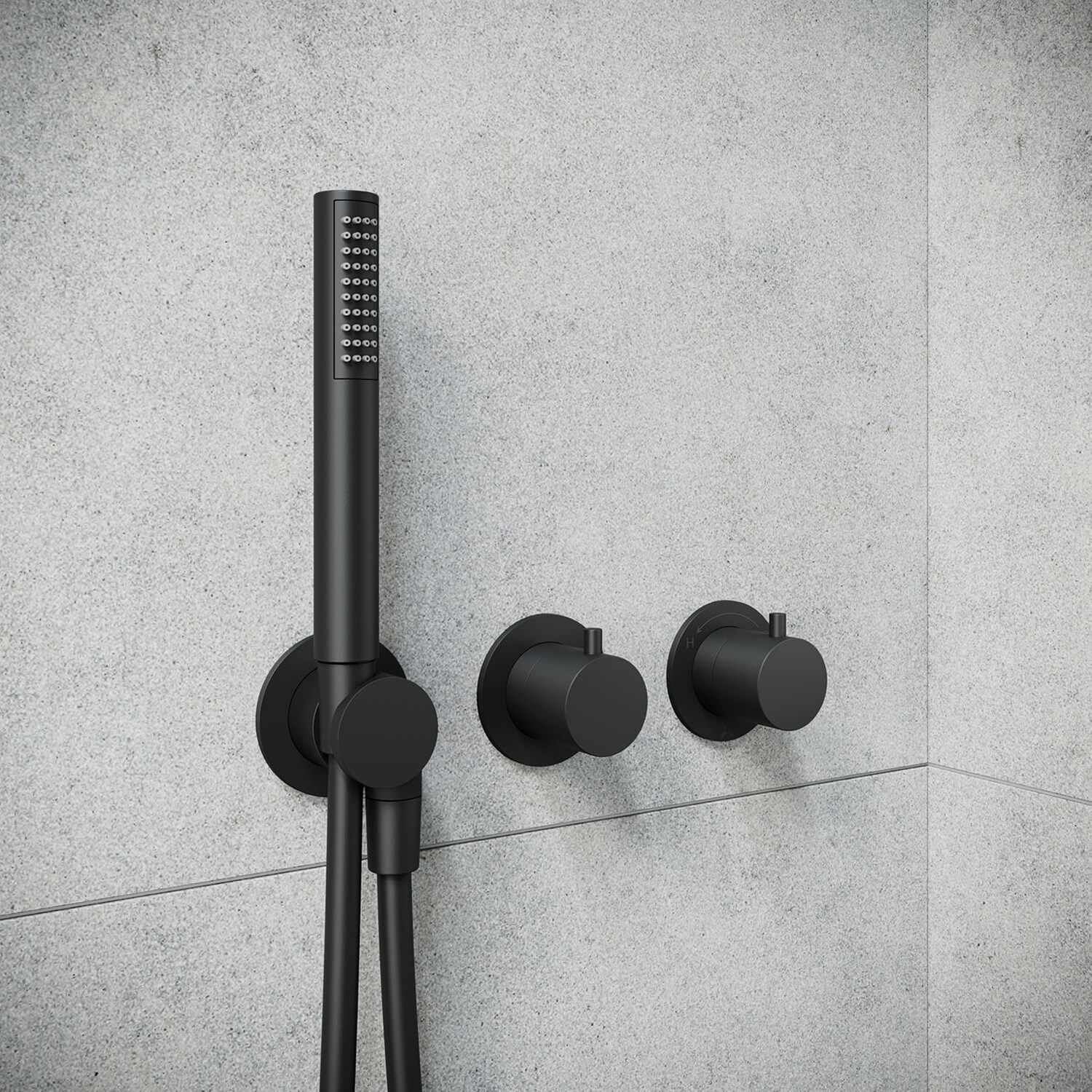 Crosswater Module 3 Outlet 2 Handle Concealed Thermostatic Shower Valve & Shower Handset