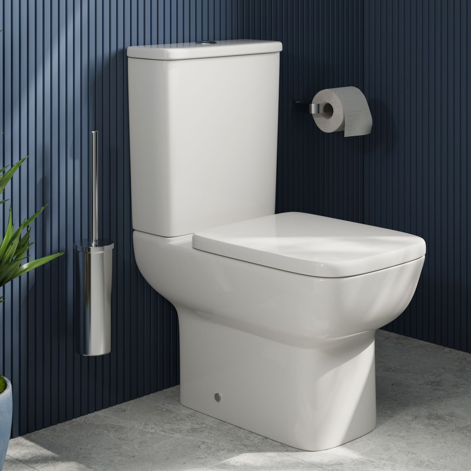 Harbour Icon Rimless Close Coupled Toilet & Soft Close Seat | Tap Warehouse
