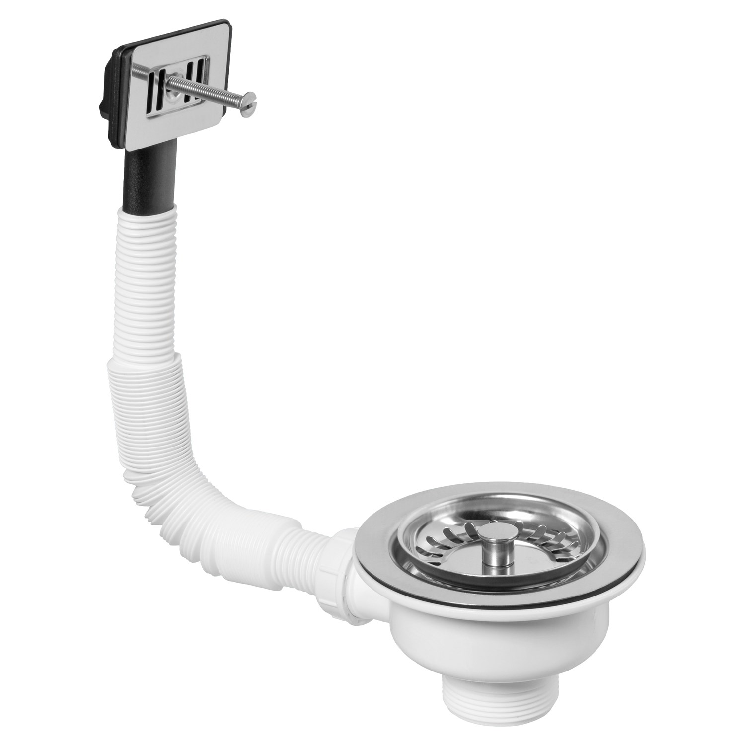 Rangemaster Nevada/Portland Chrome Waste Kit For 1 Bowl Sink