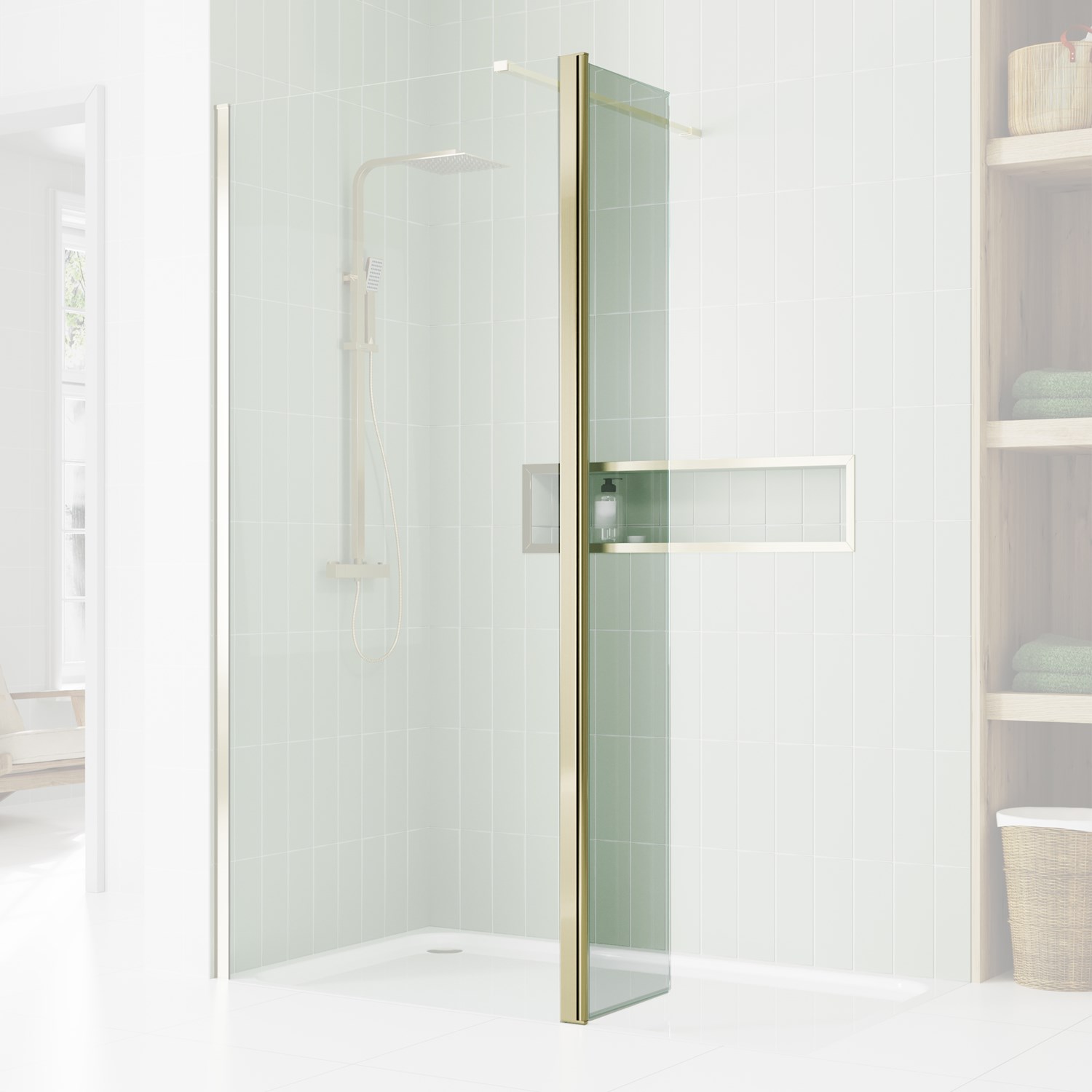 Harbour i8 Easy Clean Brushed Brass 6mm Flipper Return Panel