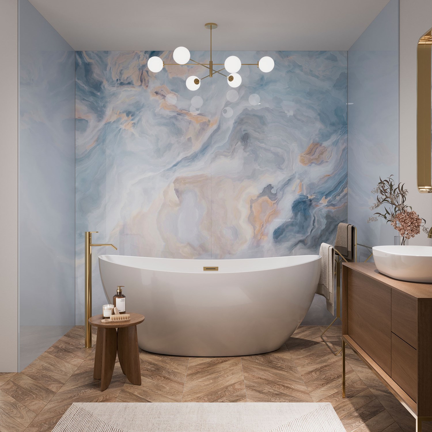 Onyx Crystal Acrylic Bathroom Wall Panel