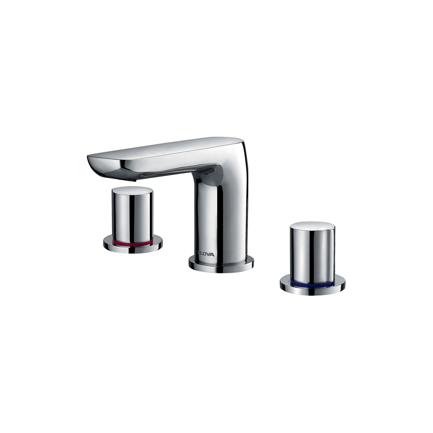 Flova Allore 3 Hole Basin Mixer with Clicker Waste