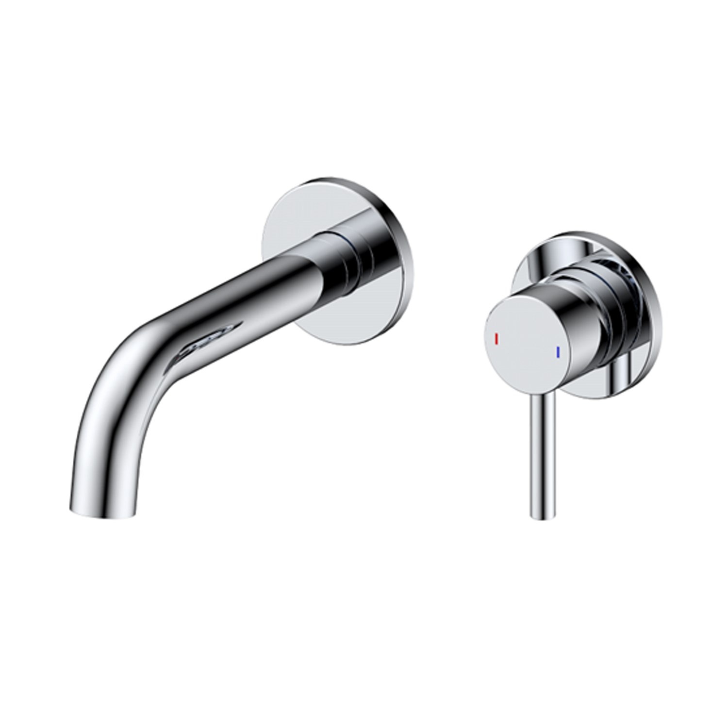 Vellamo Twist Chrome Wall Mounted Basin Mixer with Easy Plumb Installation Kit