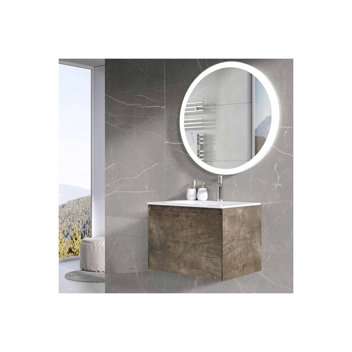 Harbour Substance 600mm 1 Drawer Wall Mounted Vanity Unit & Basin Options