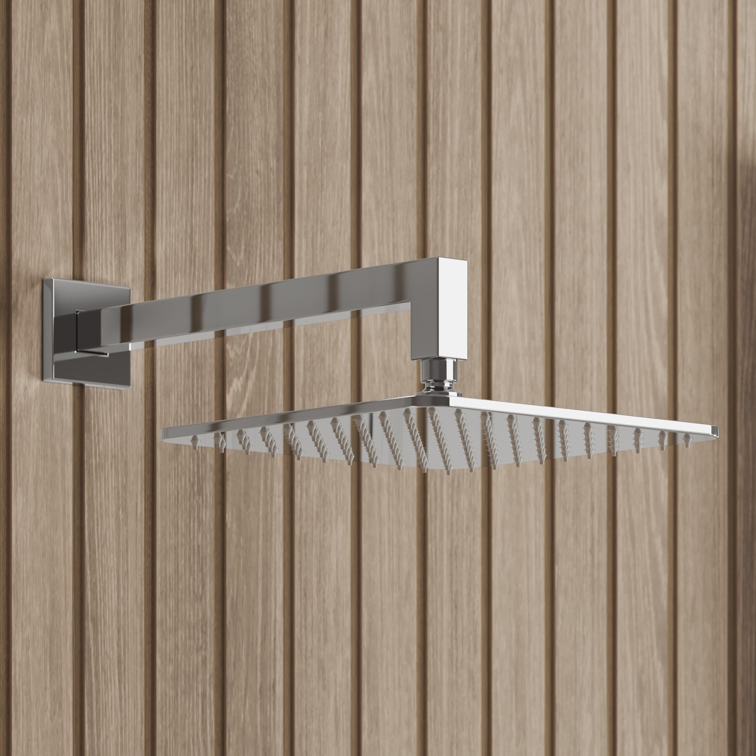 Core Square Fixed Shower Head with Arm