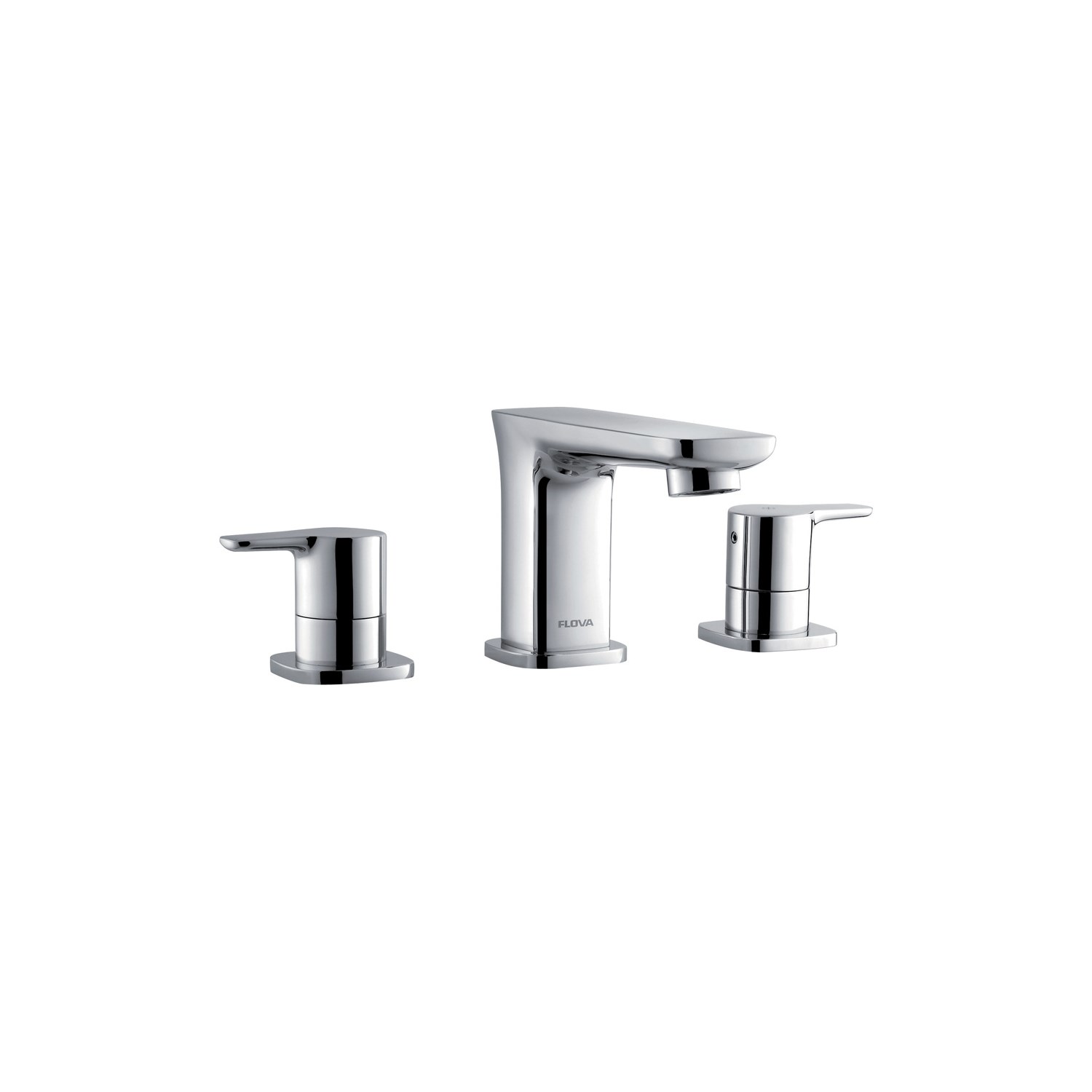 Flova Urban 3 Hole Basin Mixer with Clicker Waste