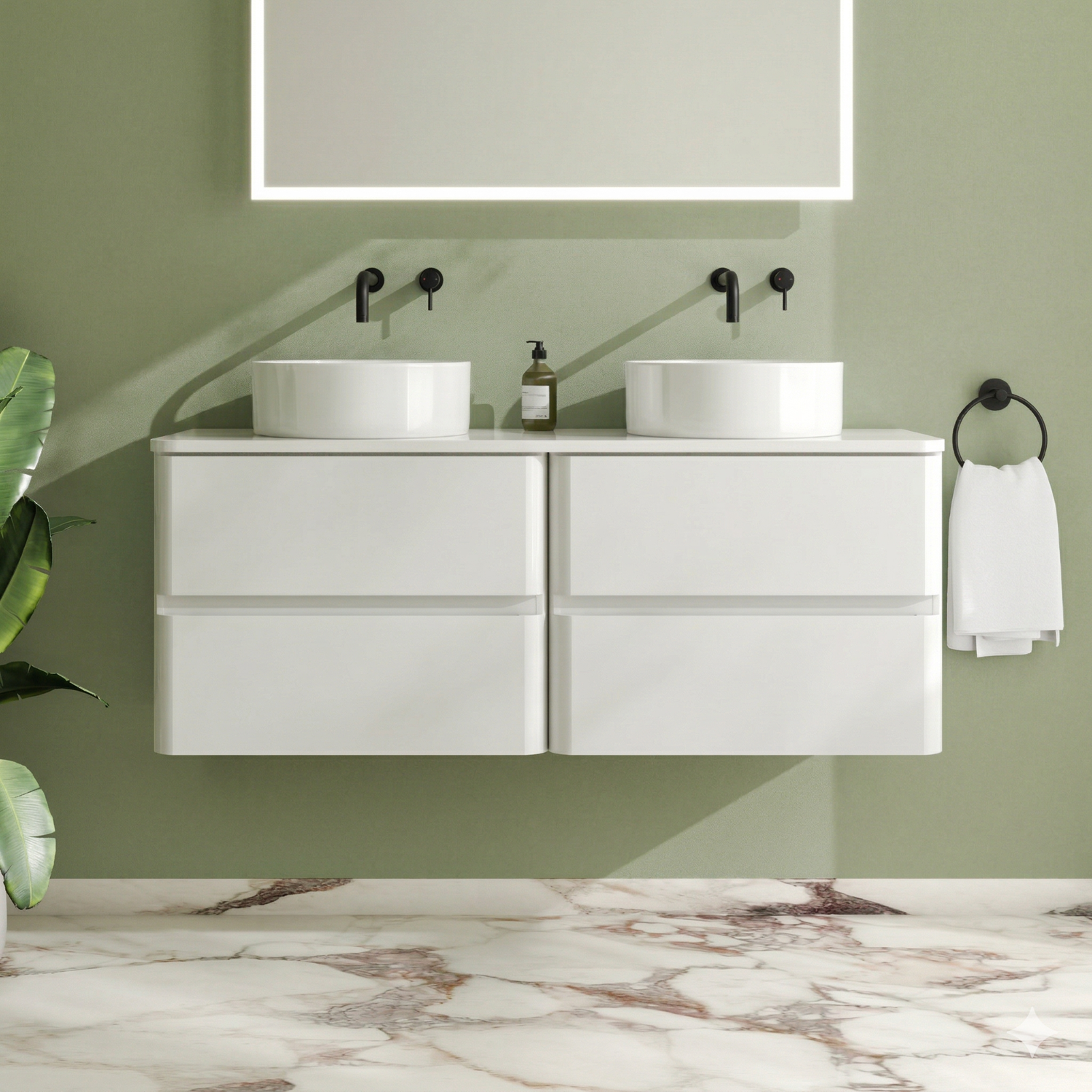 Drench Origin 1200mm Wall Mounted Vanity Unit & Countertop