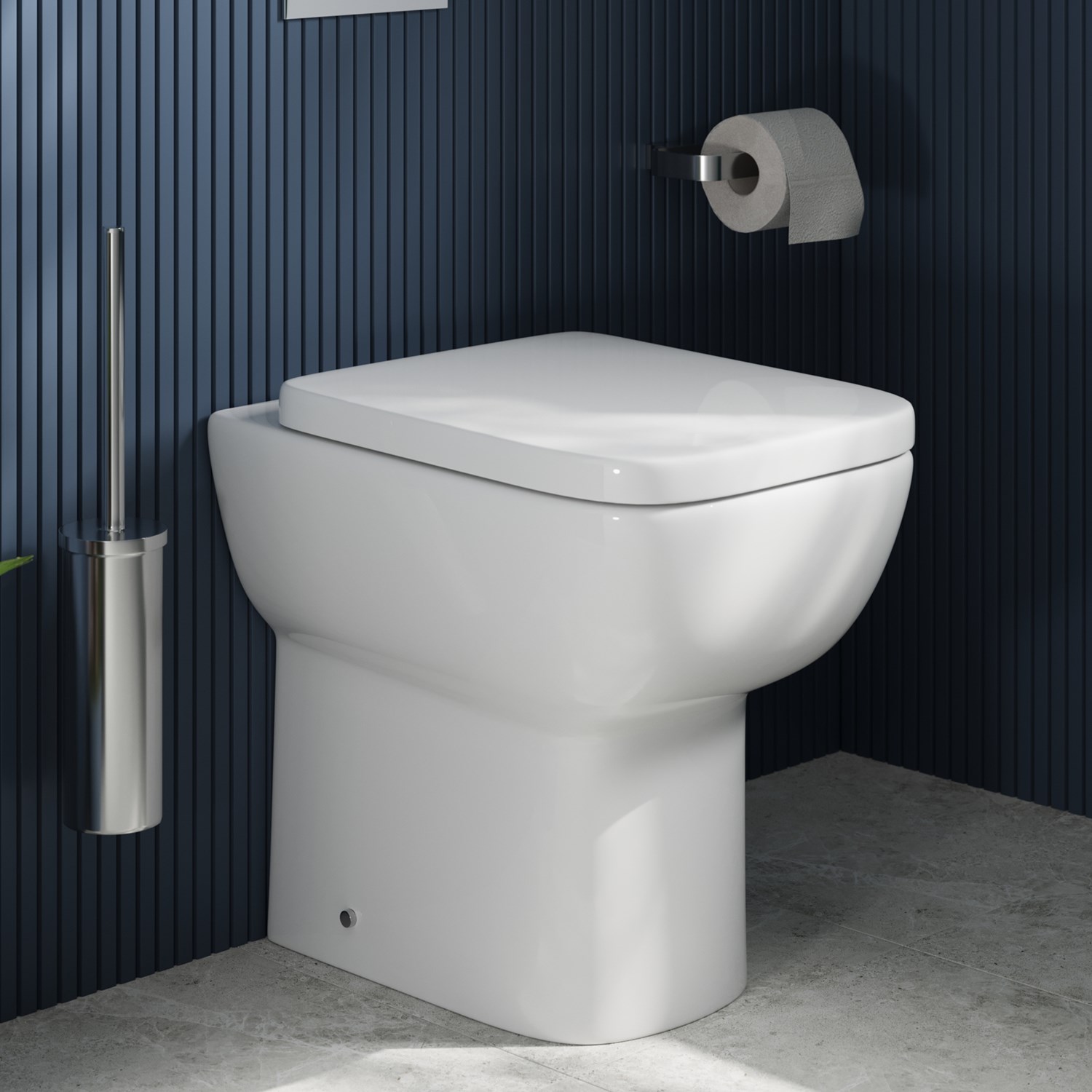 Harbour Icon Rimless Back to Wall Comfort Height Toilet & Soft Close ...