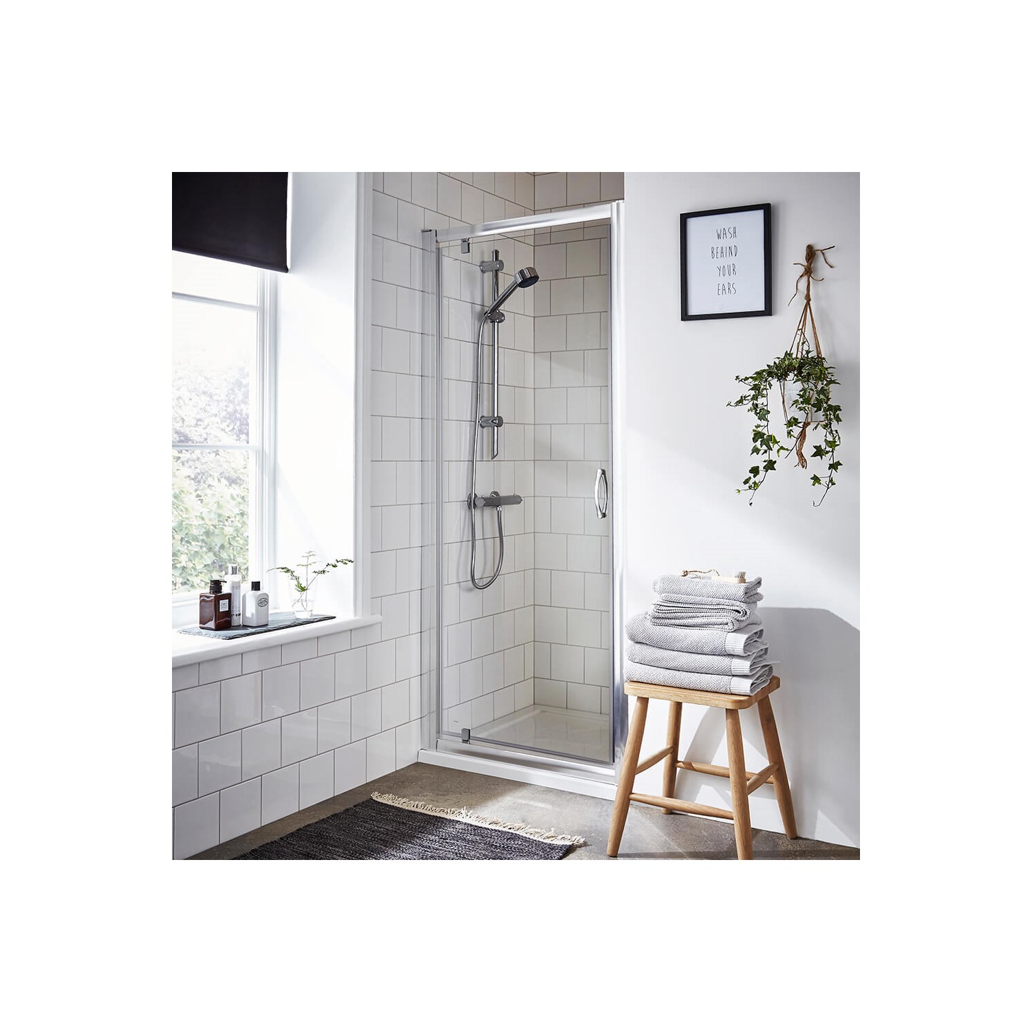 Harbour i5 5mm Pivot Shower Door & Optional Side Panel