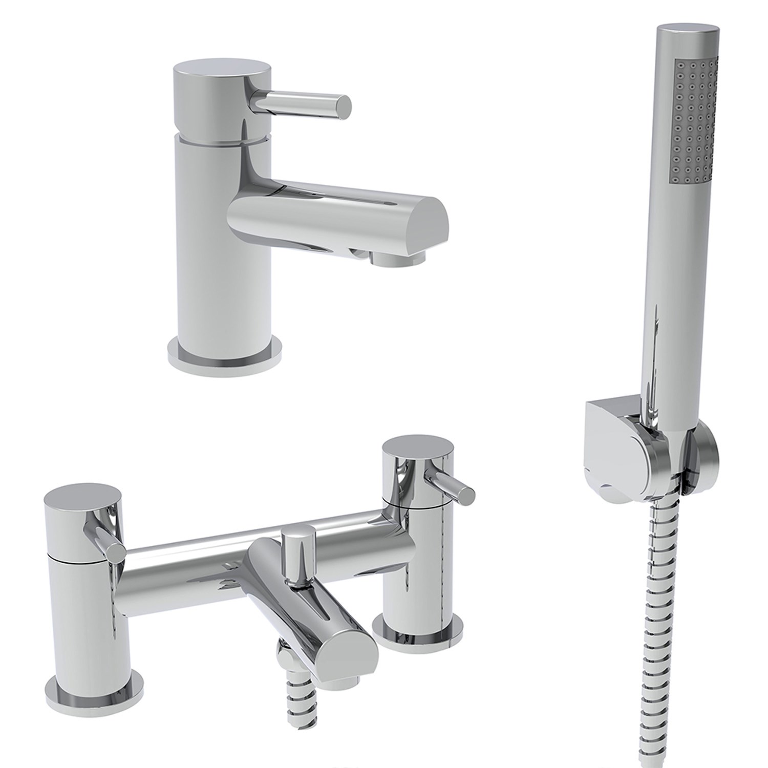 Vellamo Twist Basin Mixer and Bath Shower Mixer Pack
