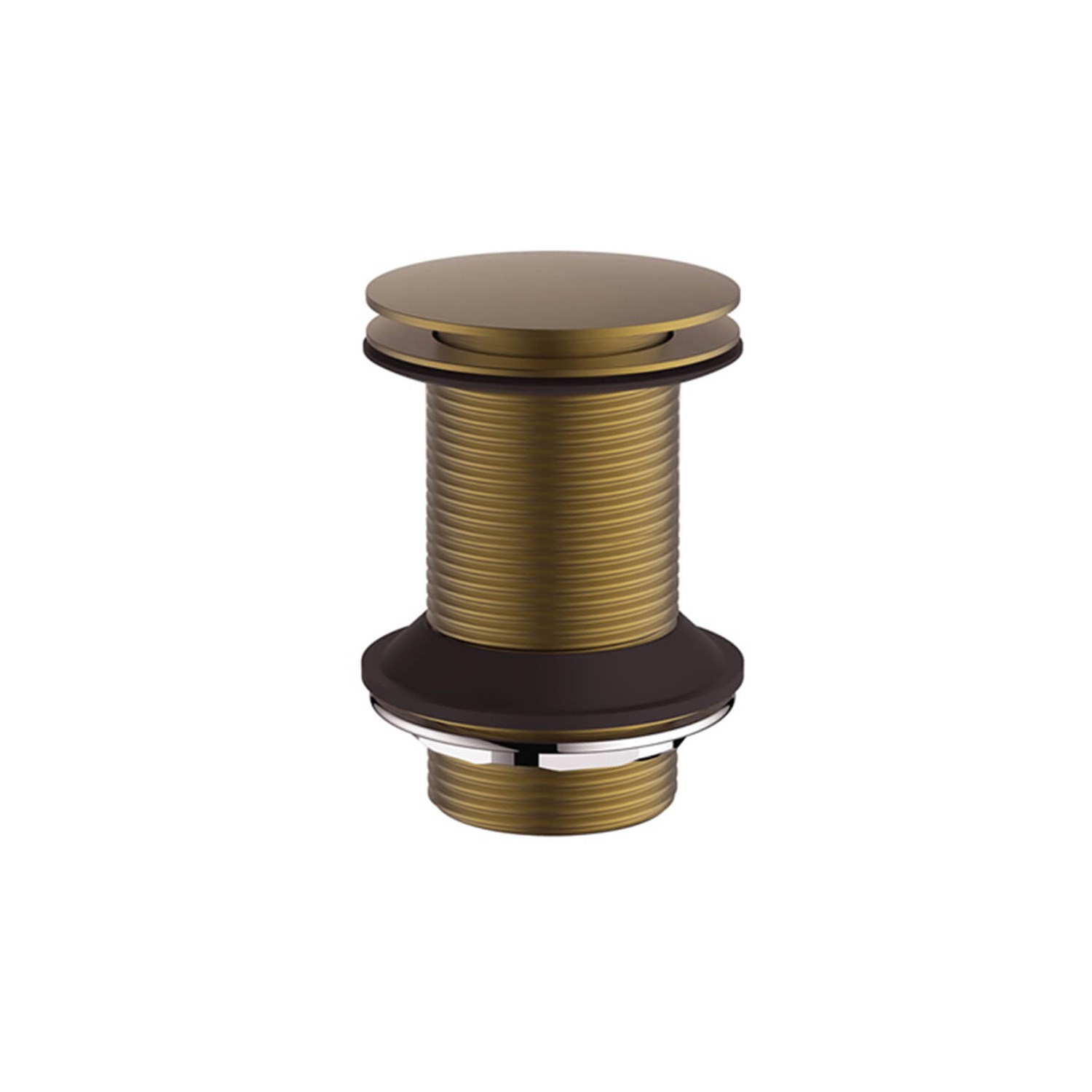 Unslotted Basin Waste Brushed Brass