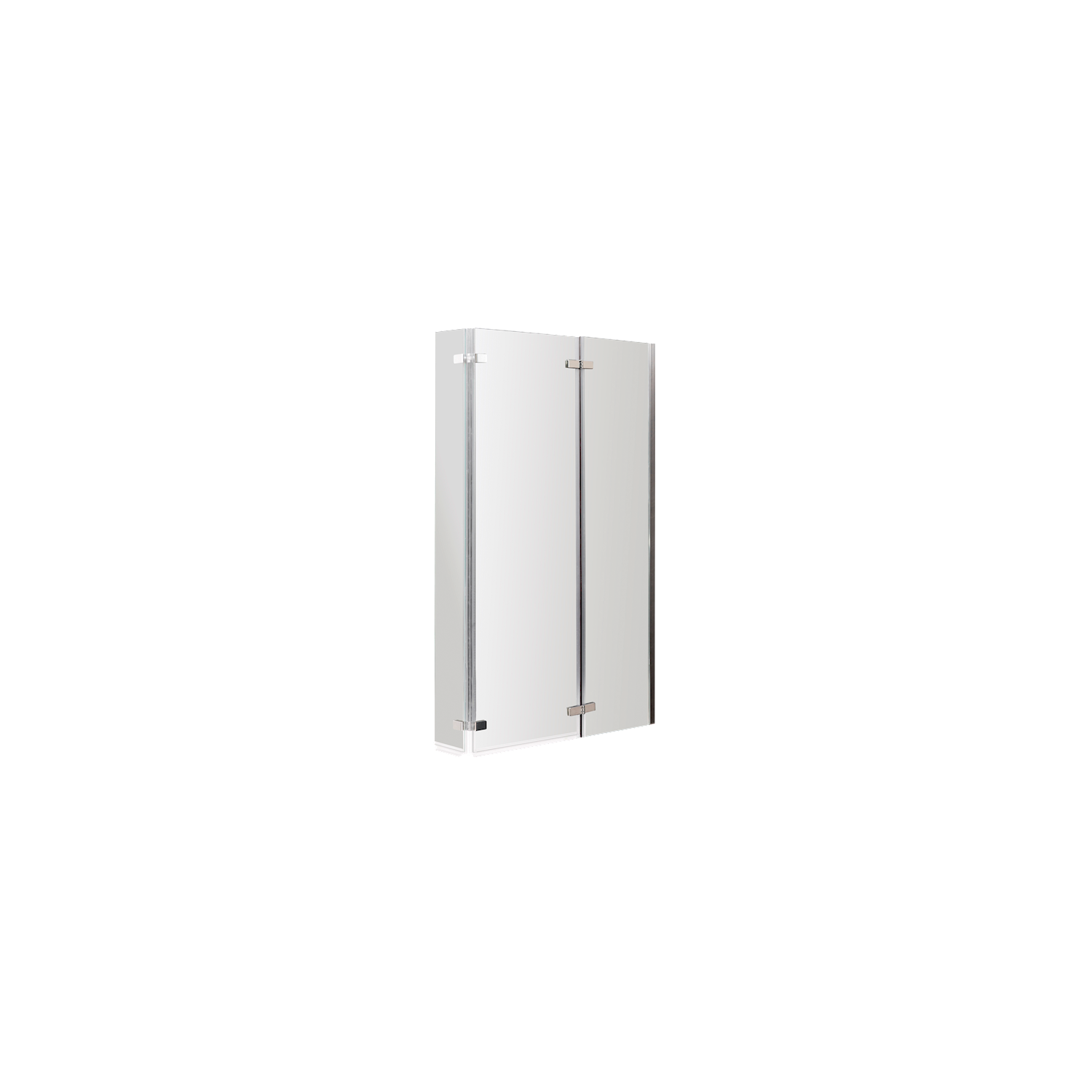 Drench Polished Chrome Double Hinged L-Shaped Bath Screen - 1400 x 800mm