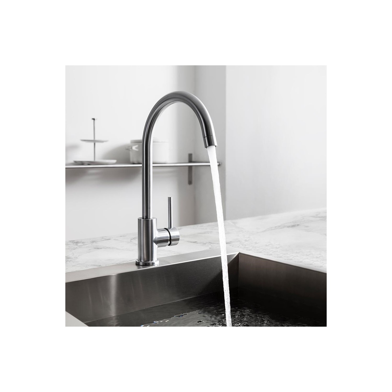 Crosswater MPRO Single Lever Mono Kitchen Mixer Tap - Brushed Stainless Steel