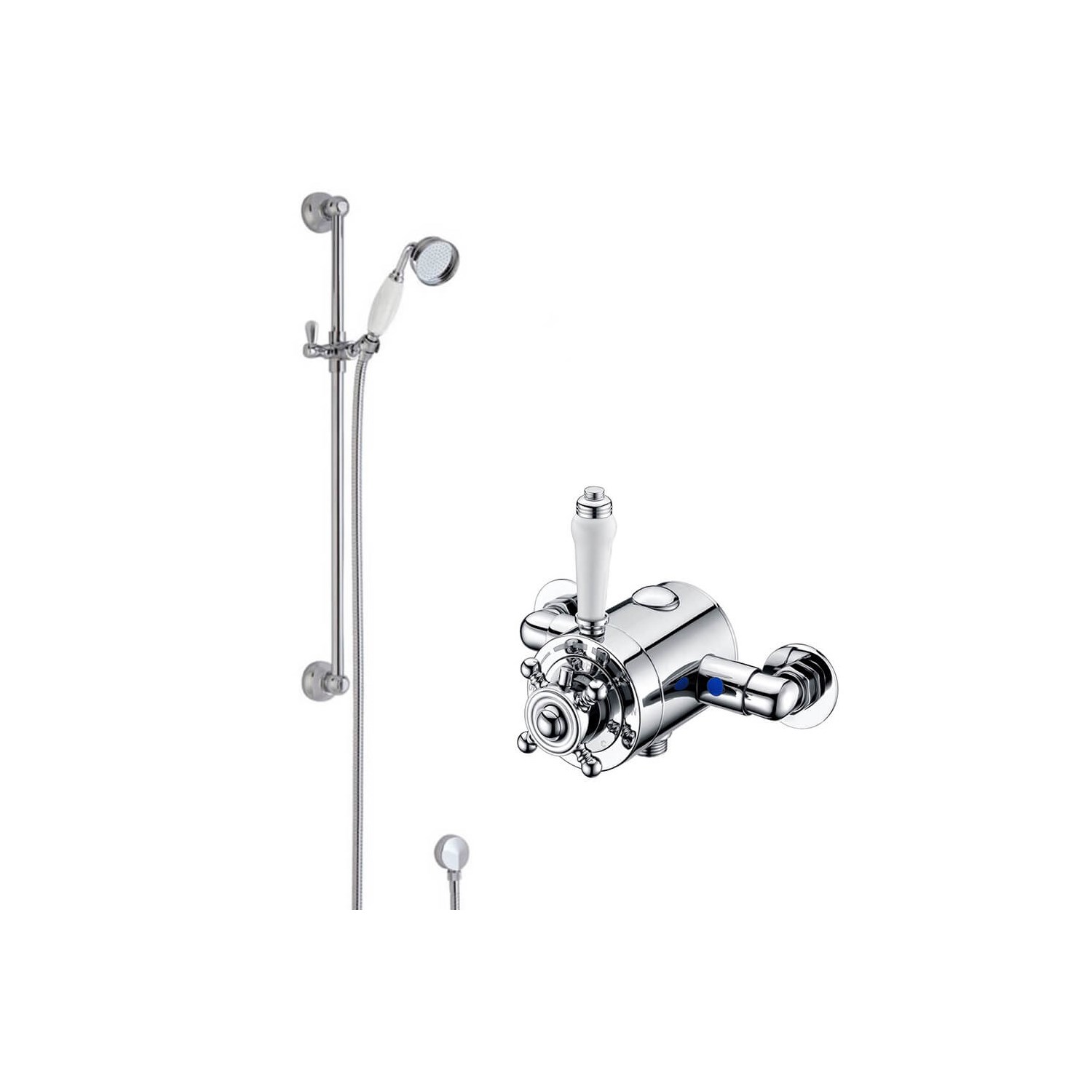 Beatrice Traditional Exposed Thermostatic Shower Valve & Slide Rail Kit