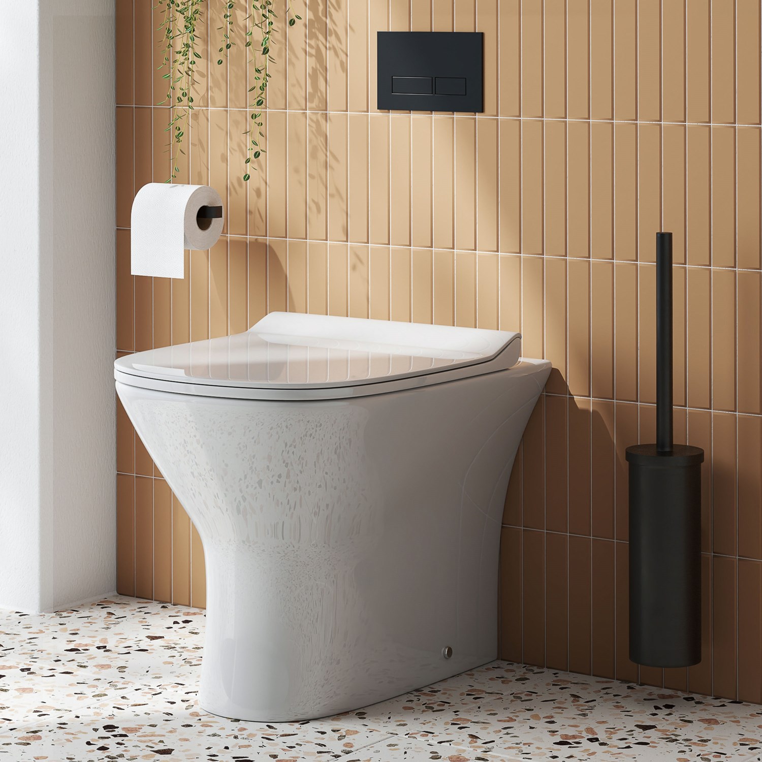 Harbour Acclaim Rimless Back To Wall Toilet & Soft Close Seat Tap