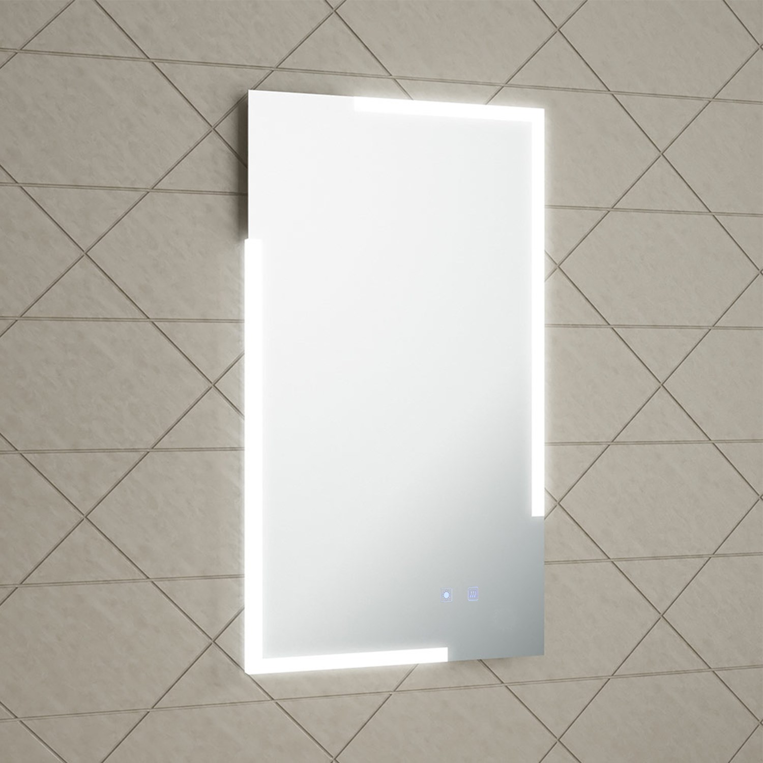Harbour Icon LED Mirror with Demister Pad & Touch Button 450 x 800mm