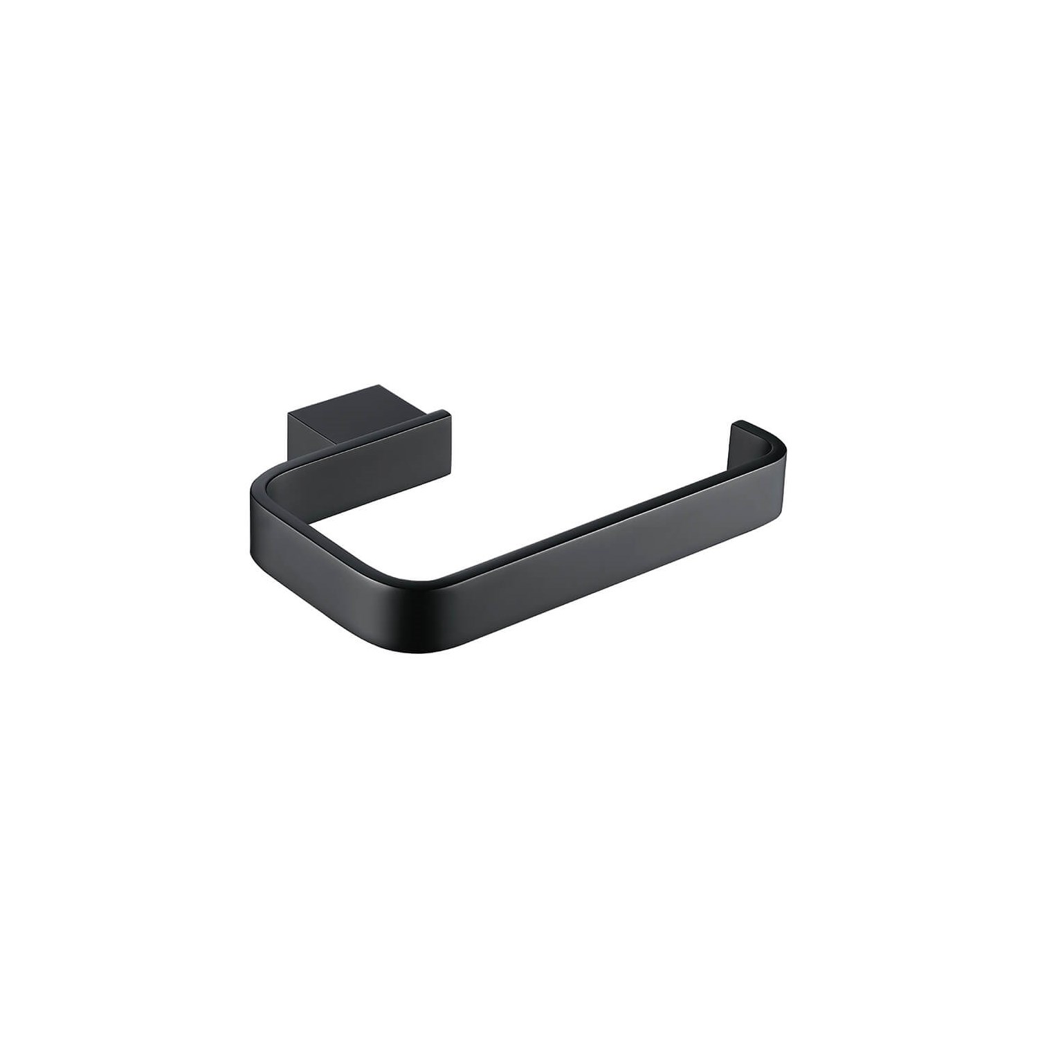 Harbour Status Matt Black Toilet Roll Holder | Tap Warehouse